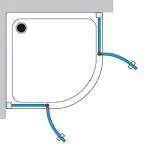 Breuer Espira Runddusche 80x80 4-teilig, Alu chromeffekt, Klarglas hell