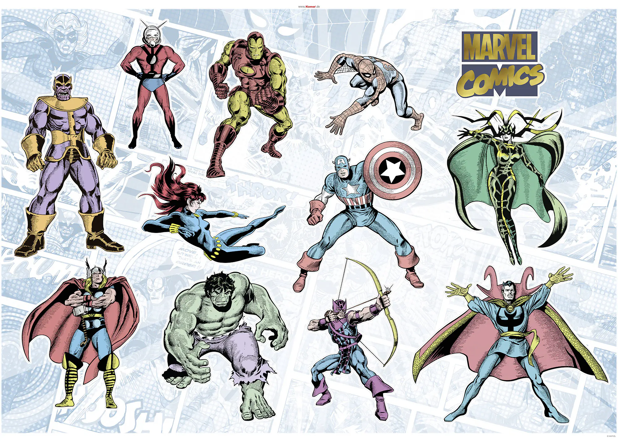Komar Dekosticker Marvel Collection 100 x 70 cm  
