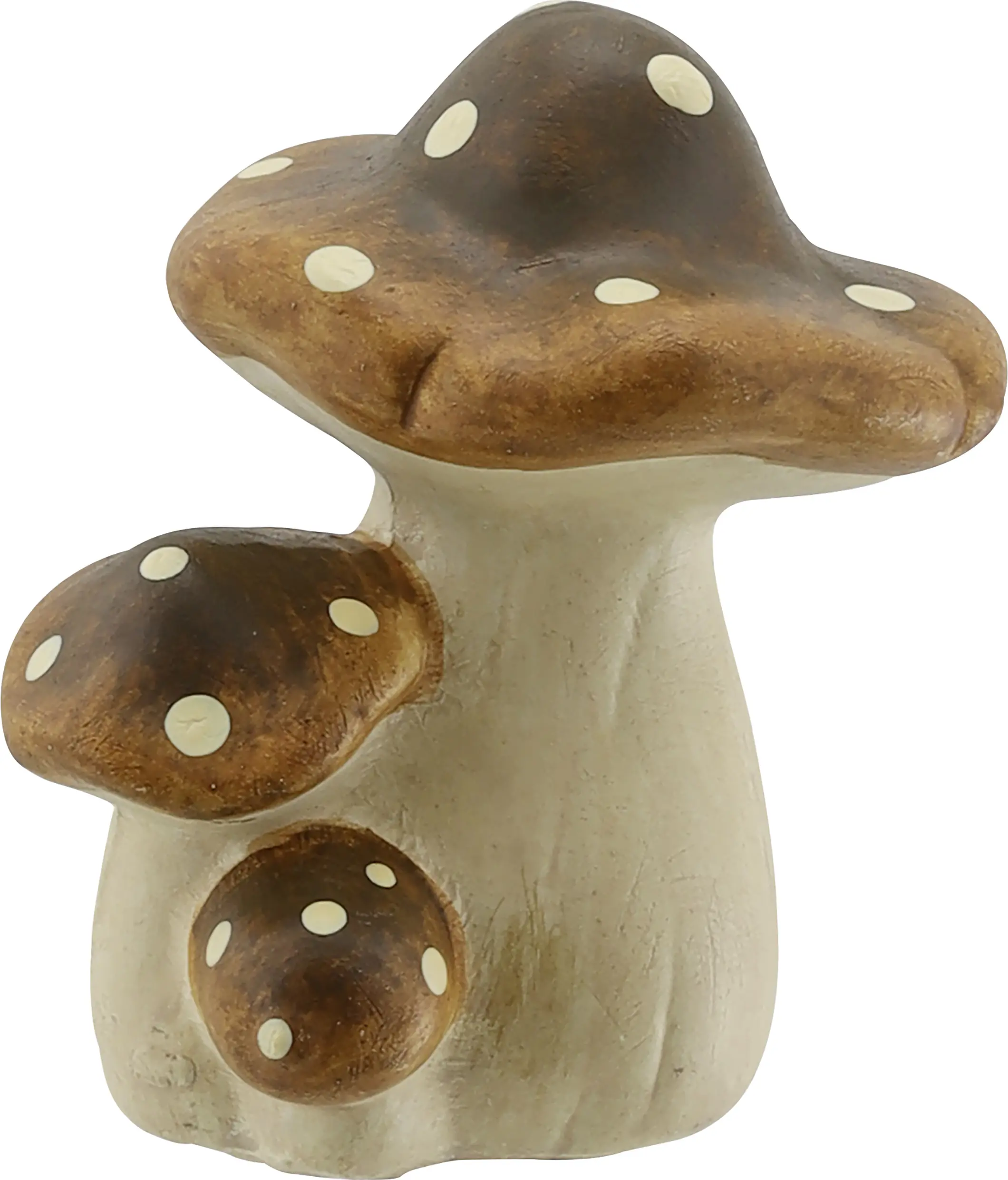 Dekofigur Fliegenpilz Keramik 7,8 x 8,5 cm braun 