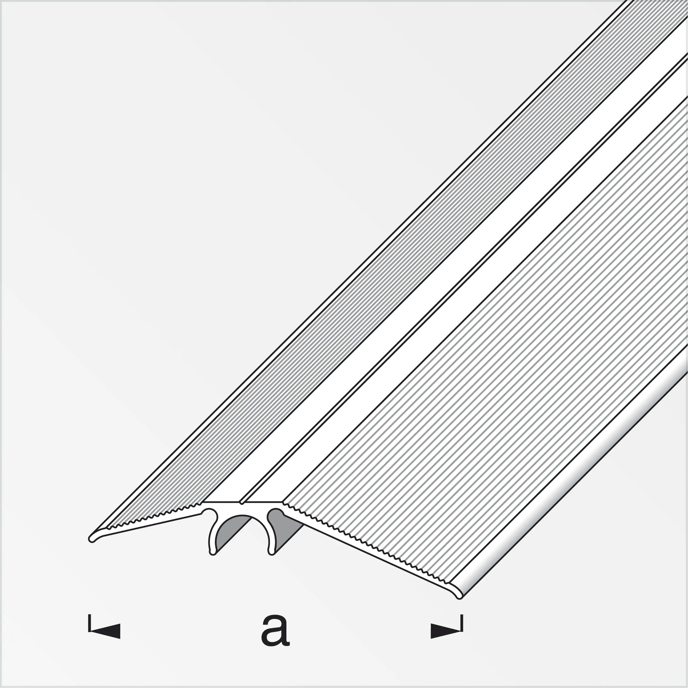 alfer Niveauausgleichs-Profil Aluminium titan 5.6 cm -Länge 2000 cm