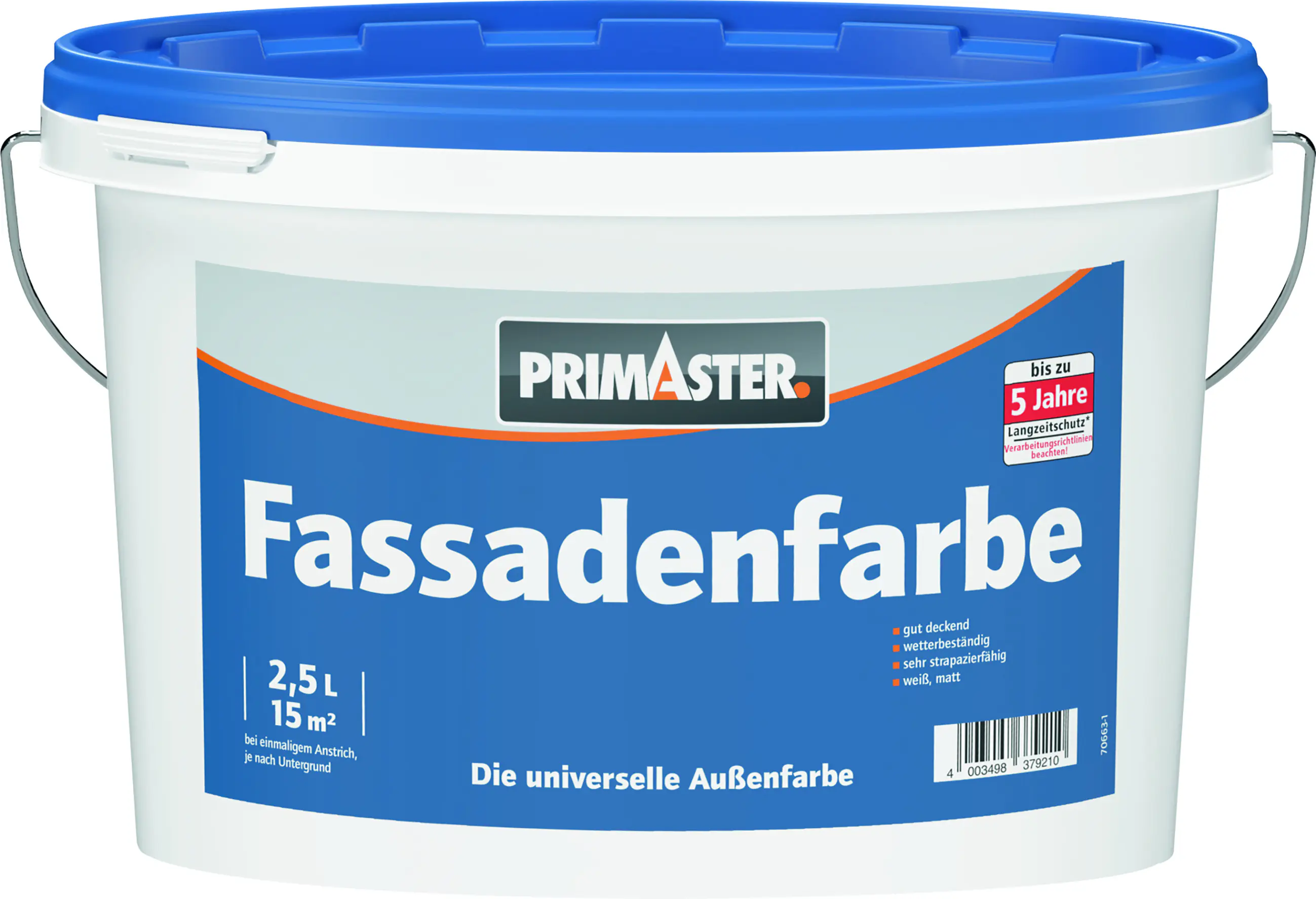 Primaster Fassadenfarbe 2,5 L weiß