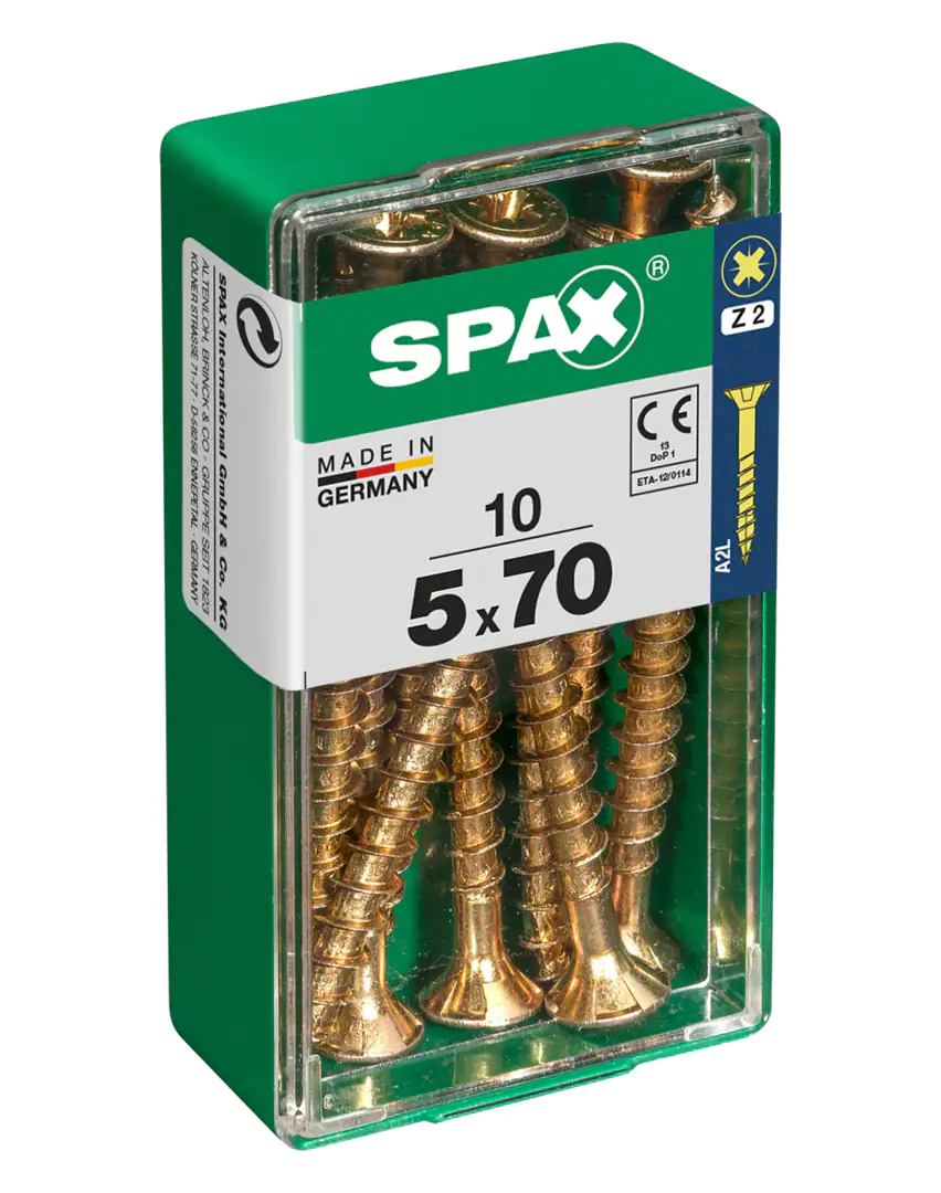 Spax Universalschrauben 5.0 x 70 mm PZ 2 - 10 Stk.