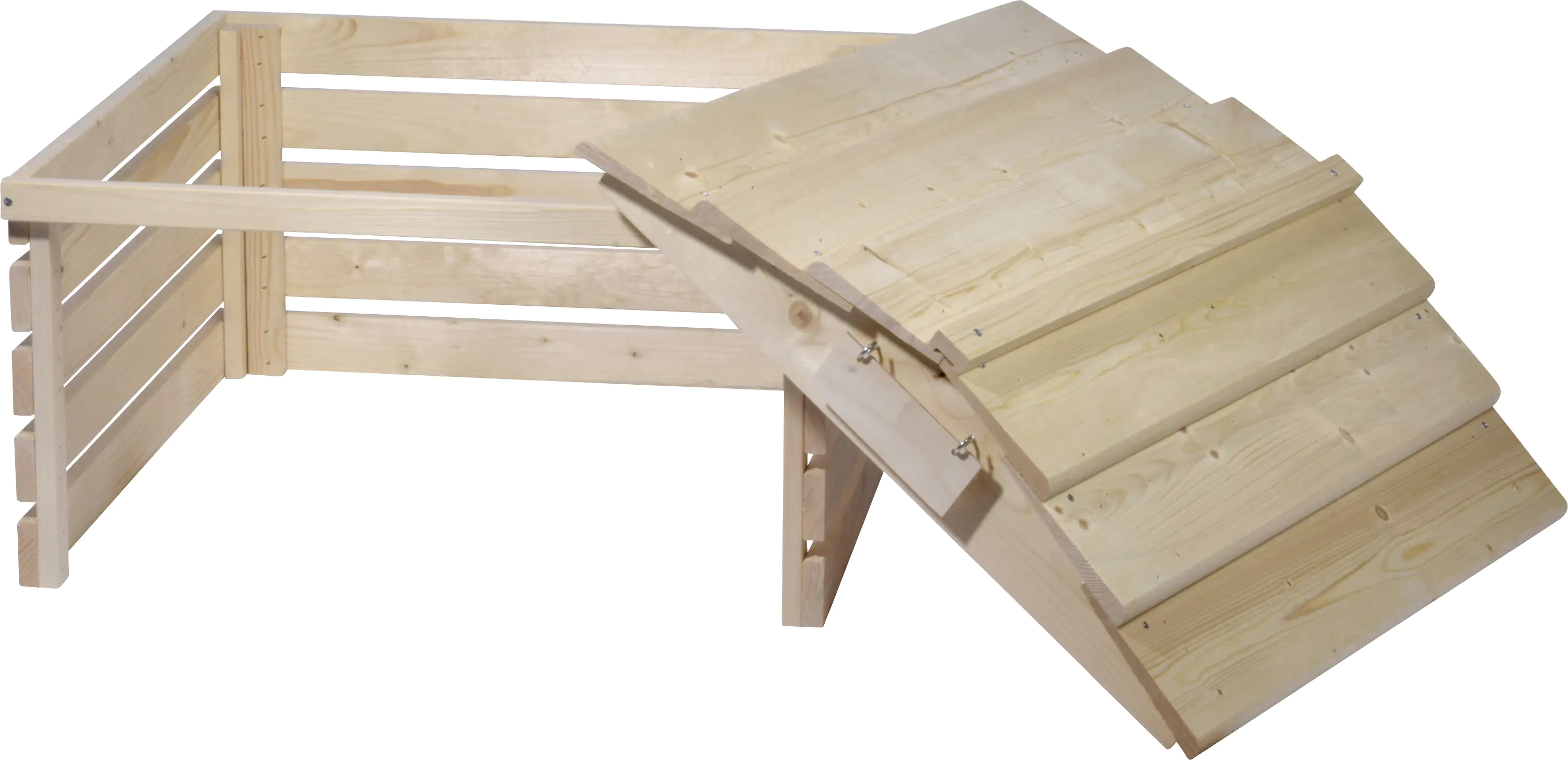 Dobar Mähroboter-Garage mit Schild natur 78,5 x 74 x 52,5 cm