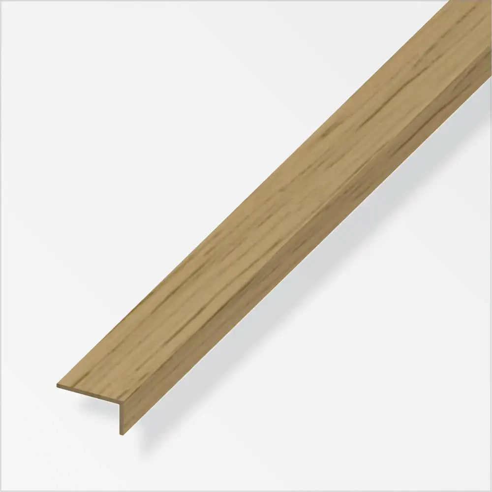 alfer Winkel 2 m, 16 x 19 x 1.3 mm, PVC (Kunststoff), glatt, eiche hell