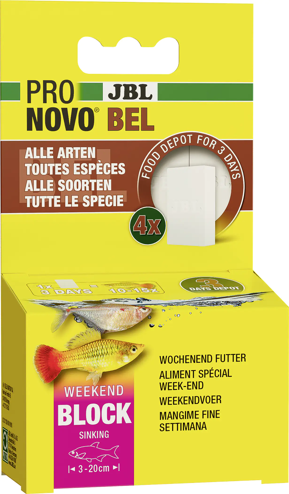 JBL Fischfutter Pronovo Bel Weekend Wochenendfischfutter 220 ml JBL Fischfutter Pronovo Bel Weekend Wochenendfischfutter 220 ml