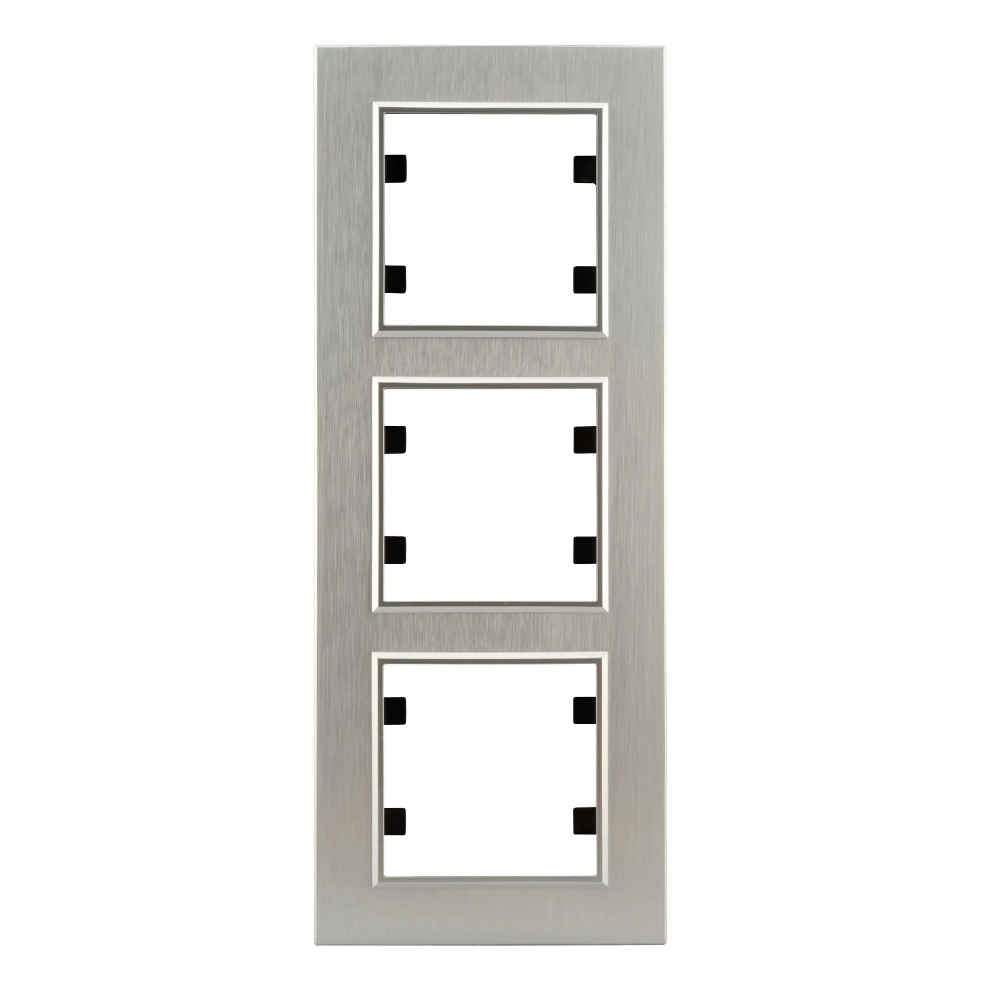 Unitec Abdeckrahmen 3-fach LUMIA, Metall silber Unitec Abdeckrahmen 3-fach LUMIA, Metall silber