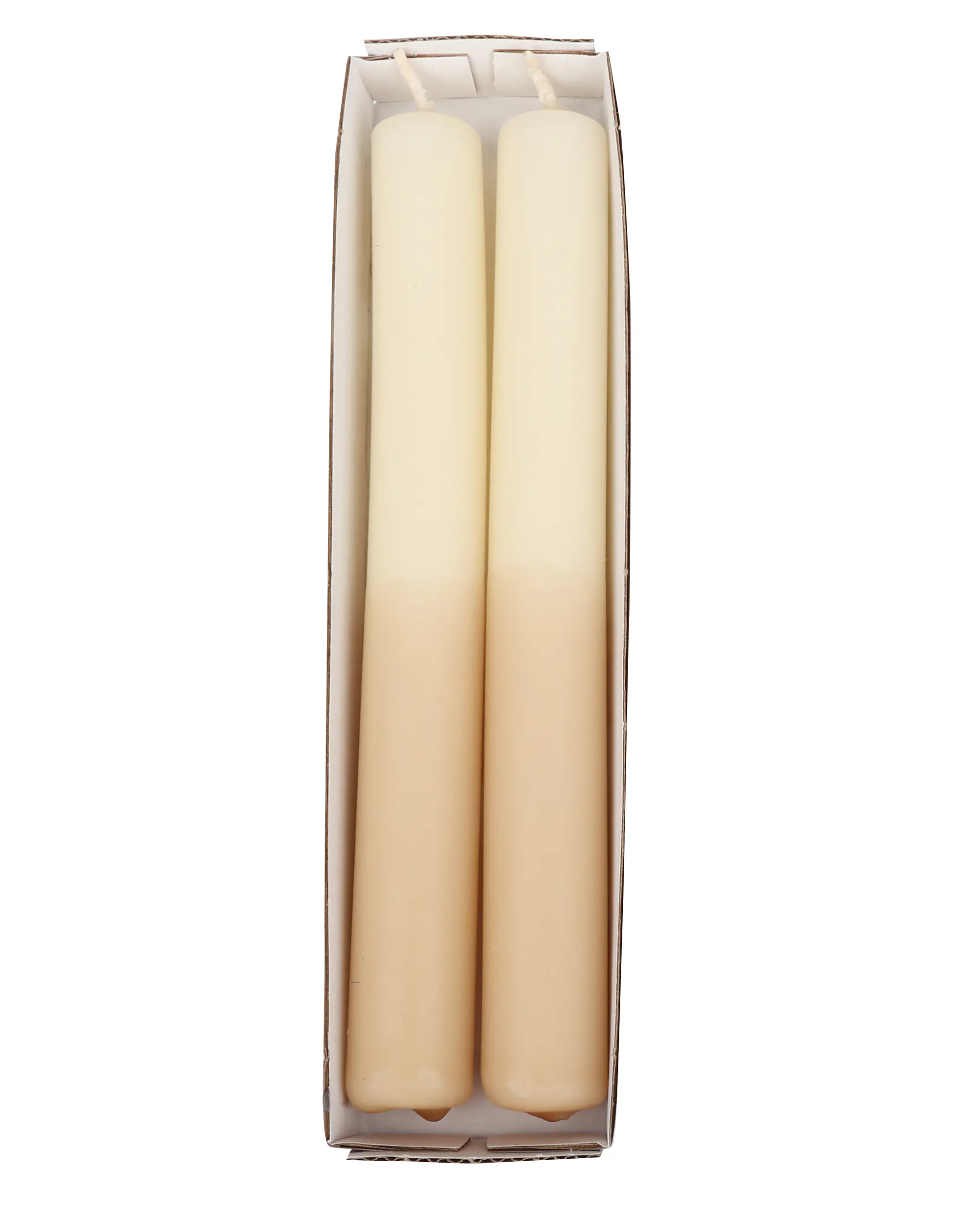 Steinhart Haushaltskerze Mina Höhe 18 cm Ø 2,2 cm champagner - 2er Pack
