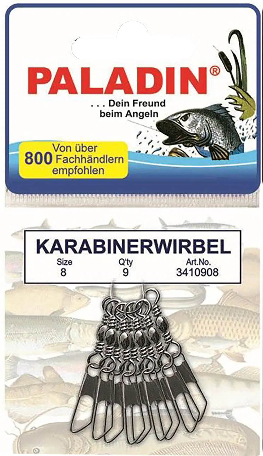 Paladin Karabinerwirbel gunsmoke Gr. 4 12 kg/5 Stück