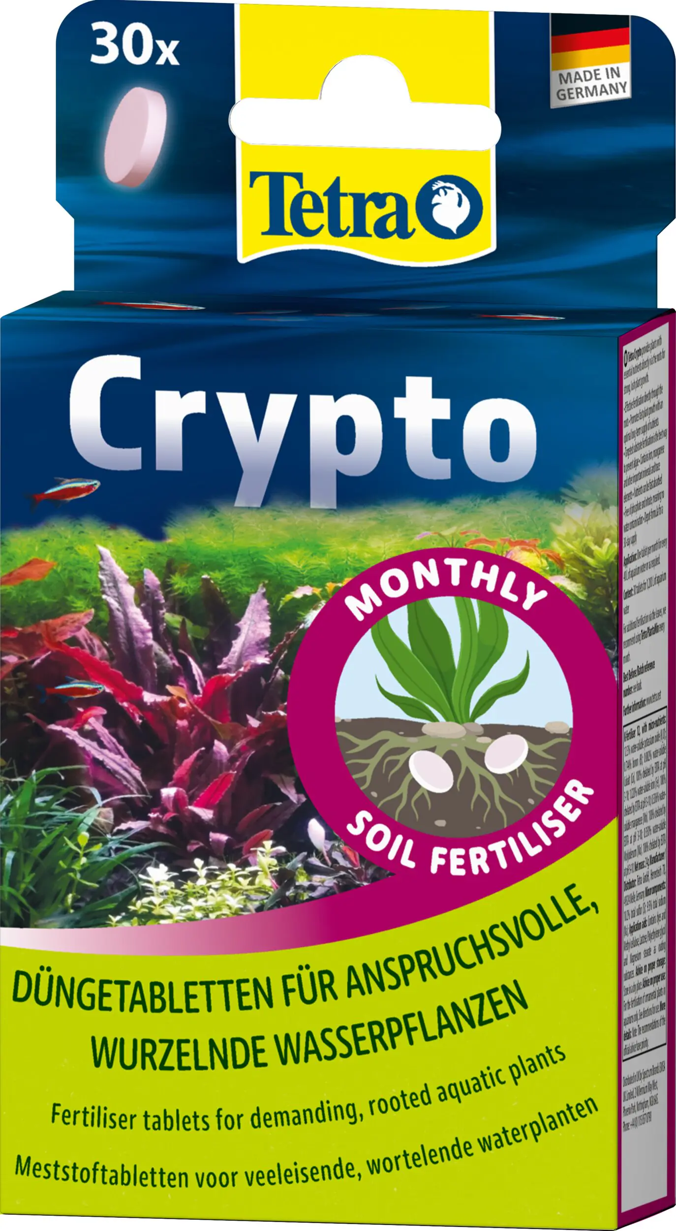 Tetra Dünger für Aquarienpflanzen Crypto 30 Tabletten