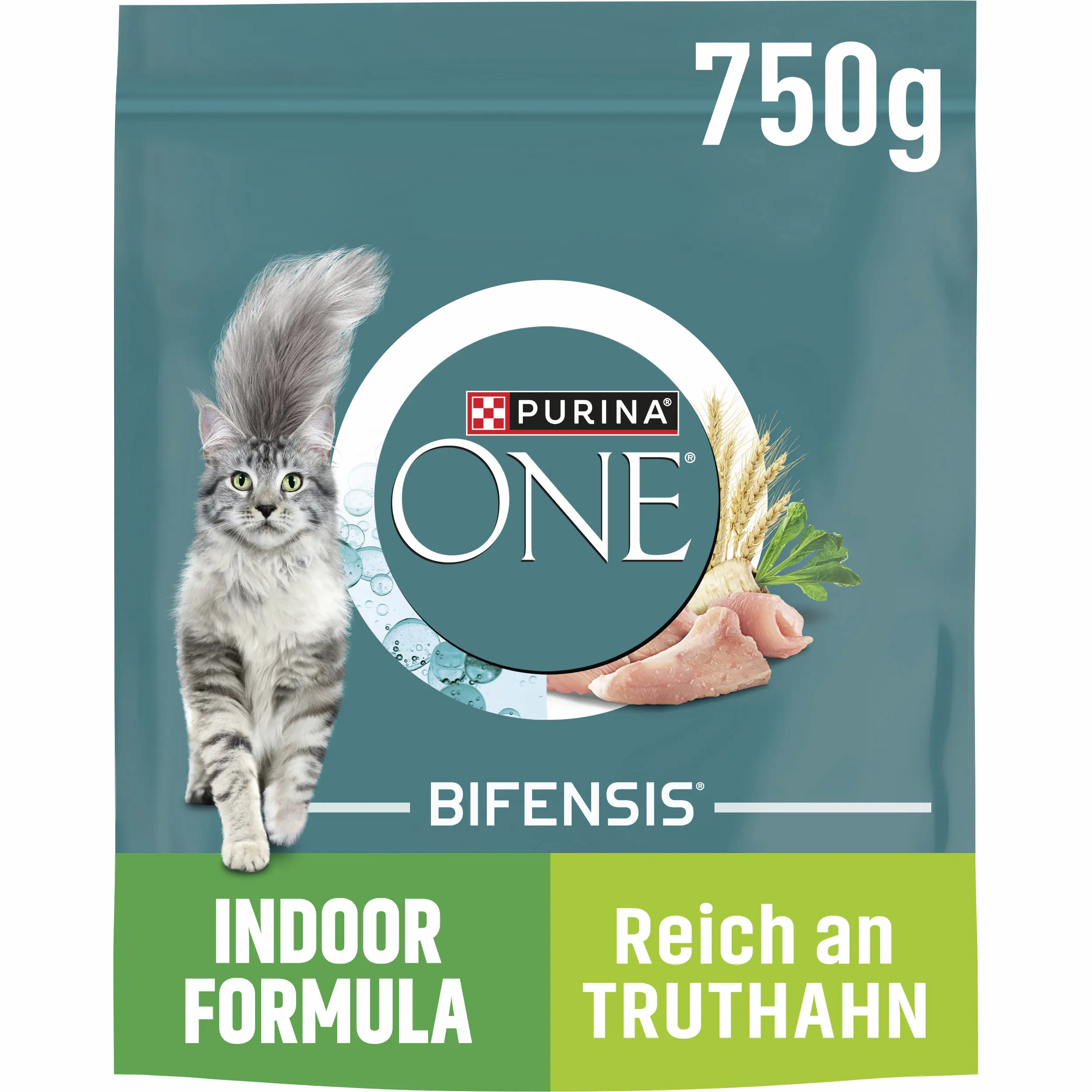 Purina ONE Indoor Formula reich an Truthahn und Vollkorn-Getreide 750 g
