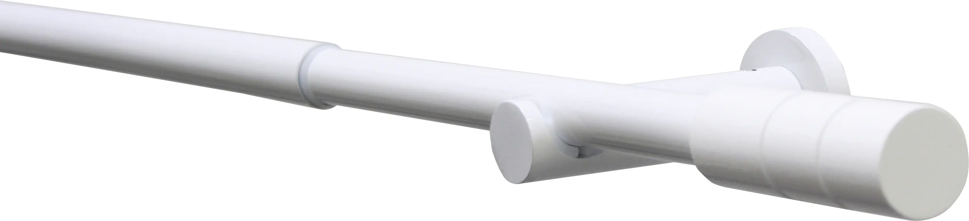 Gardinia Gardinenstangen-Set Kreta 1-Lauf Ø 16-19 mm weiß 120 cm - 210 cm