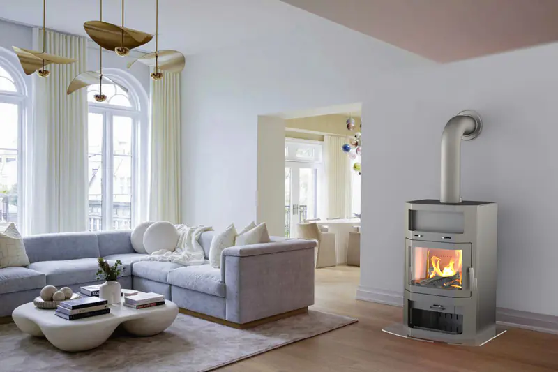 Thermia Kaminofen Bali Max Stahl gussgrau 8,5 kW