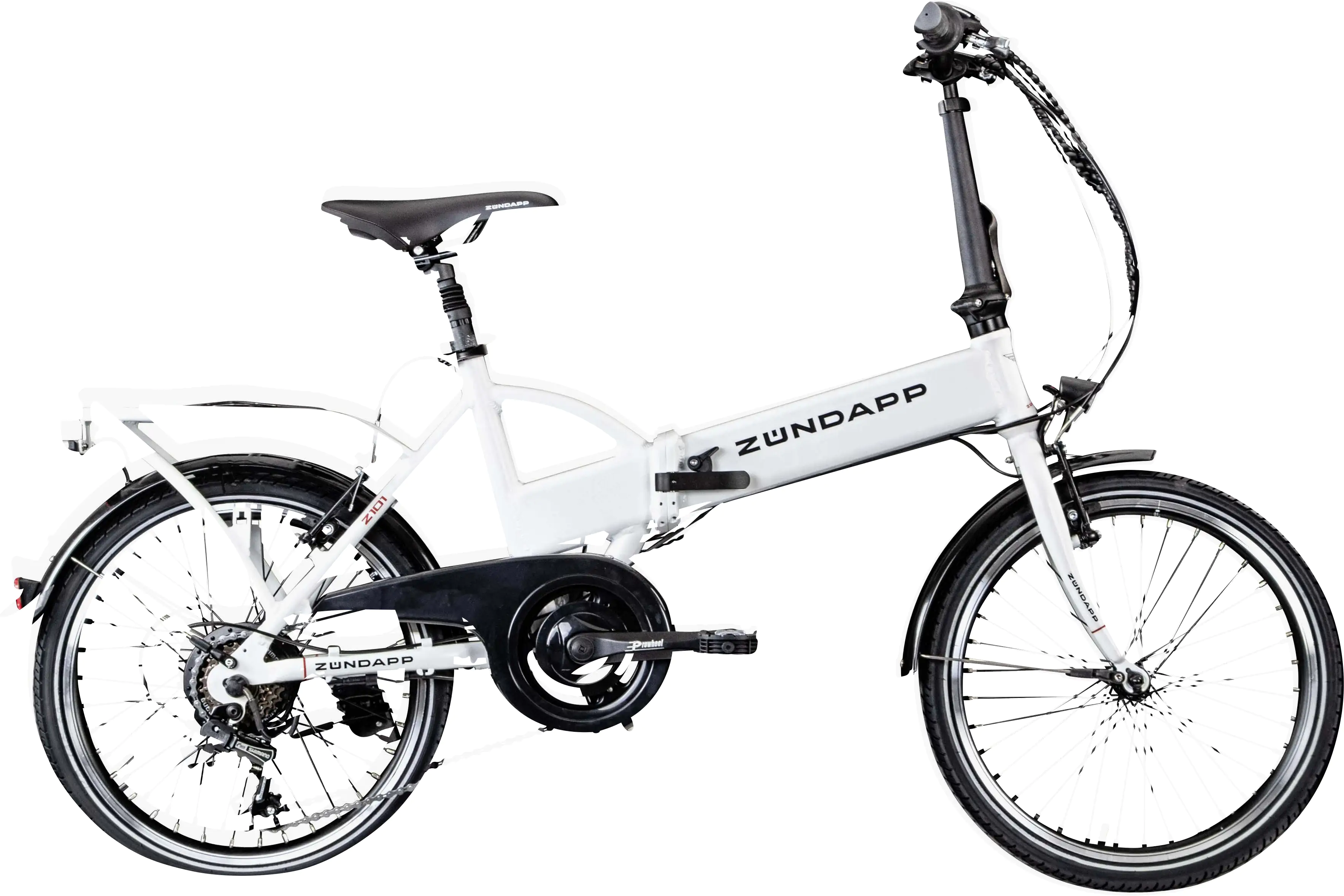 Zündapp E-Bike Faltrad Z101 20 Zoll RH 37cm 6-Gang 270 Wh weiß