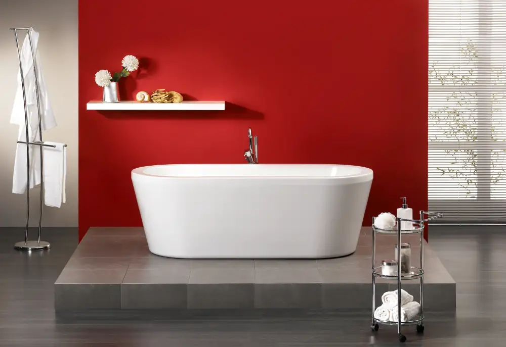 Ottofond Freistehende Badewanne Flora 179,5 x 80 x 44 cm, weiß