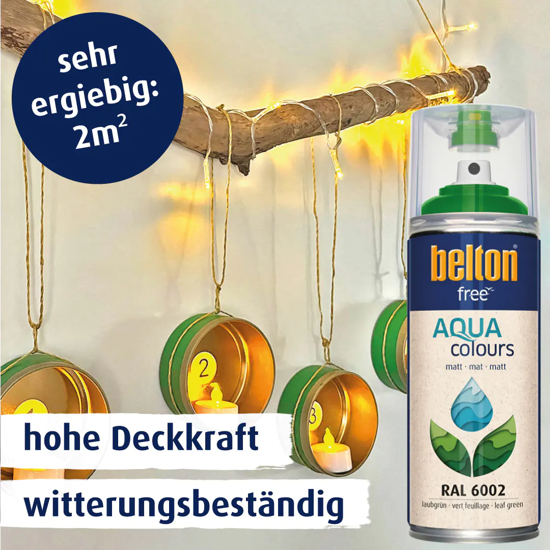 belton free Lackspray AQUAcolours 400 ml laubgrün matt