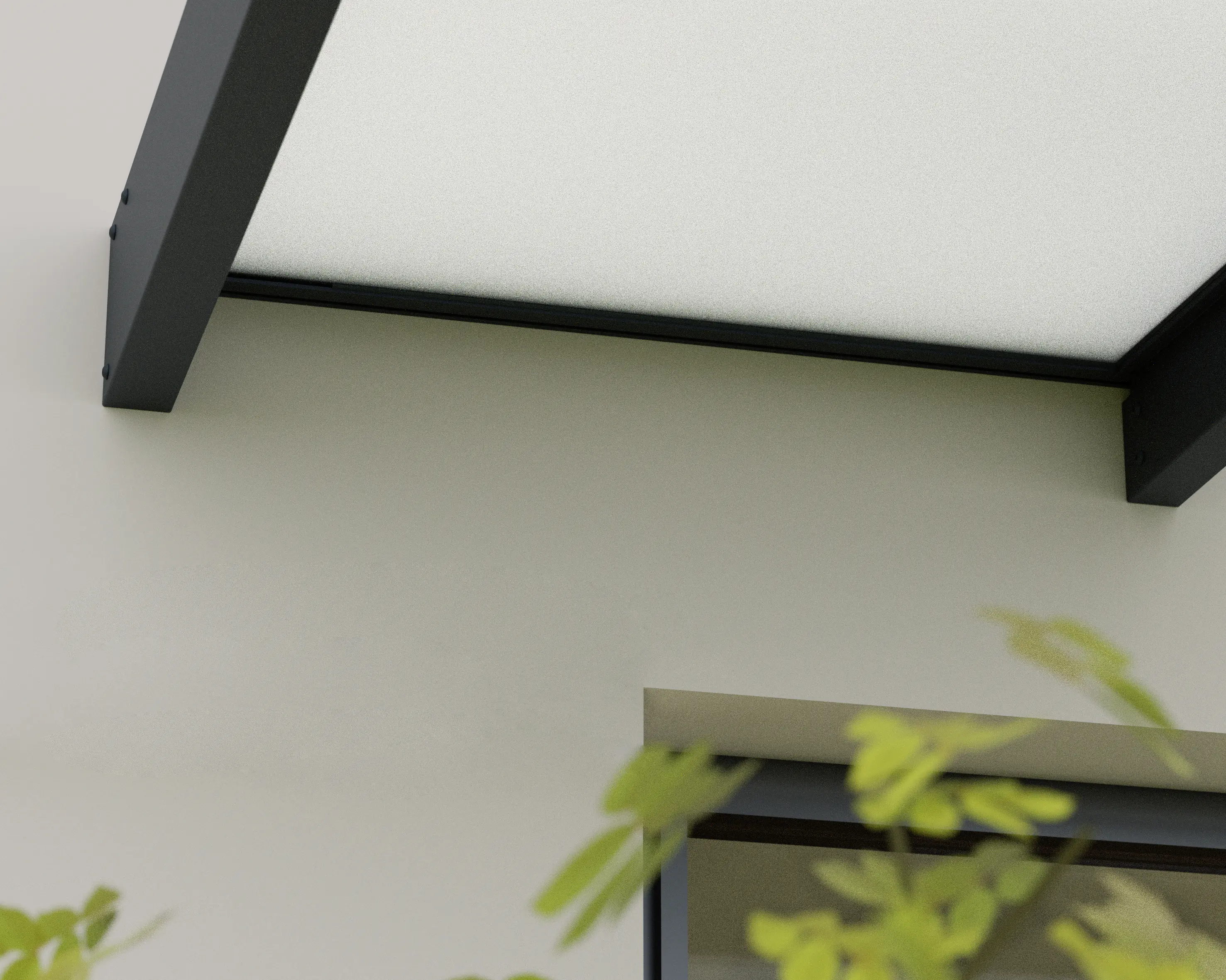 Canopia Vordach Sophia XL 9000 Grau Alu 845 x 140 cm