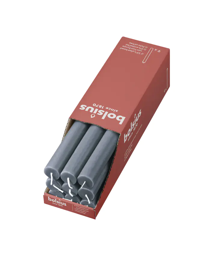 Bolsius Rustik Haushaltskerzen 270/23 mm Schieferblau