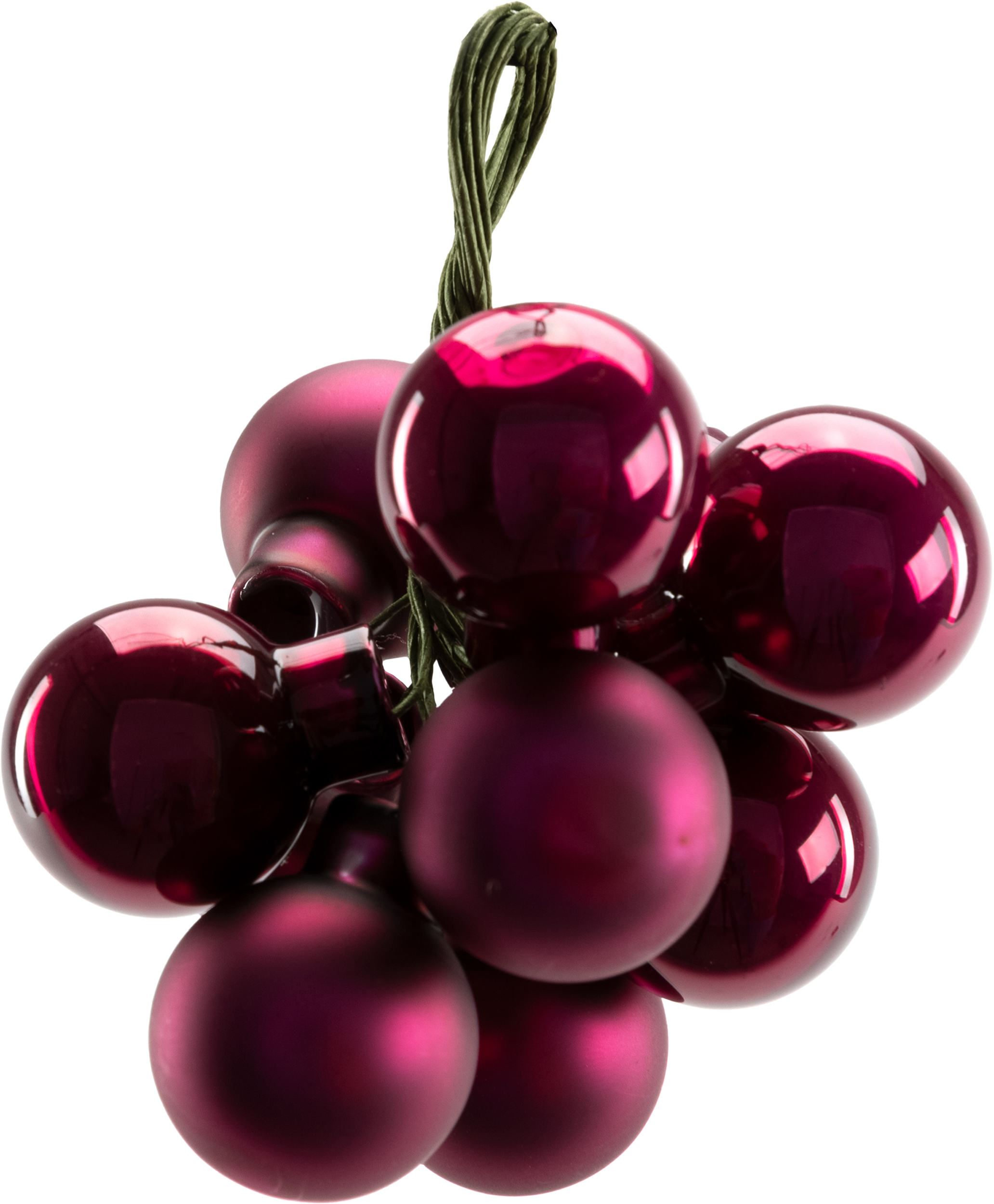 TrendLine Weihnachtskugeln aus Glas auf Draht Ø 2 cm magnolienrosa 10 Stück