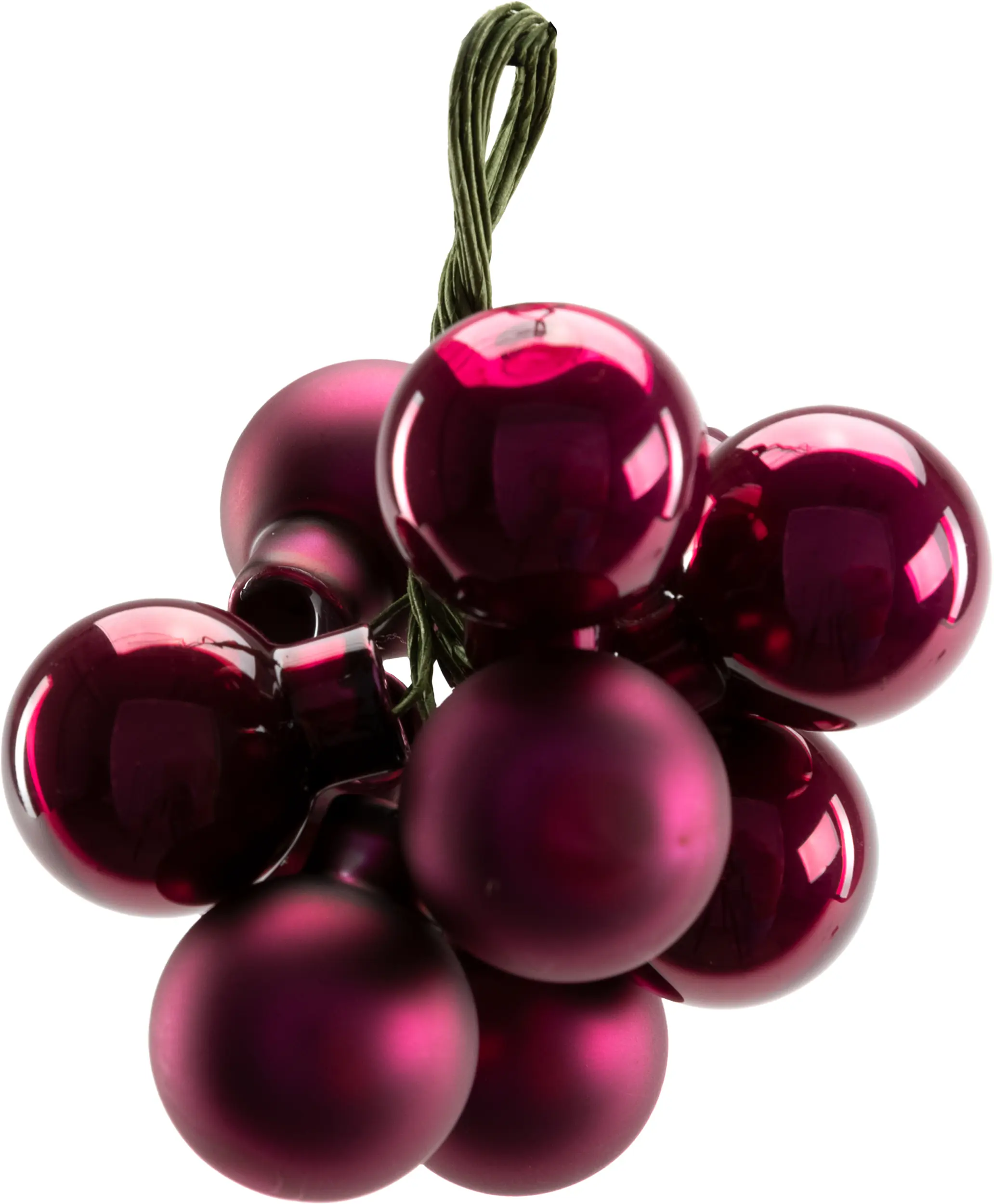 TrendLine Weihnachtskugeln aus Glas auf Draht Ø 2 cm magnolienrosa 10 Stück