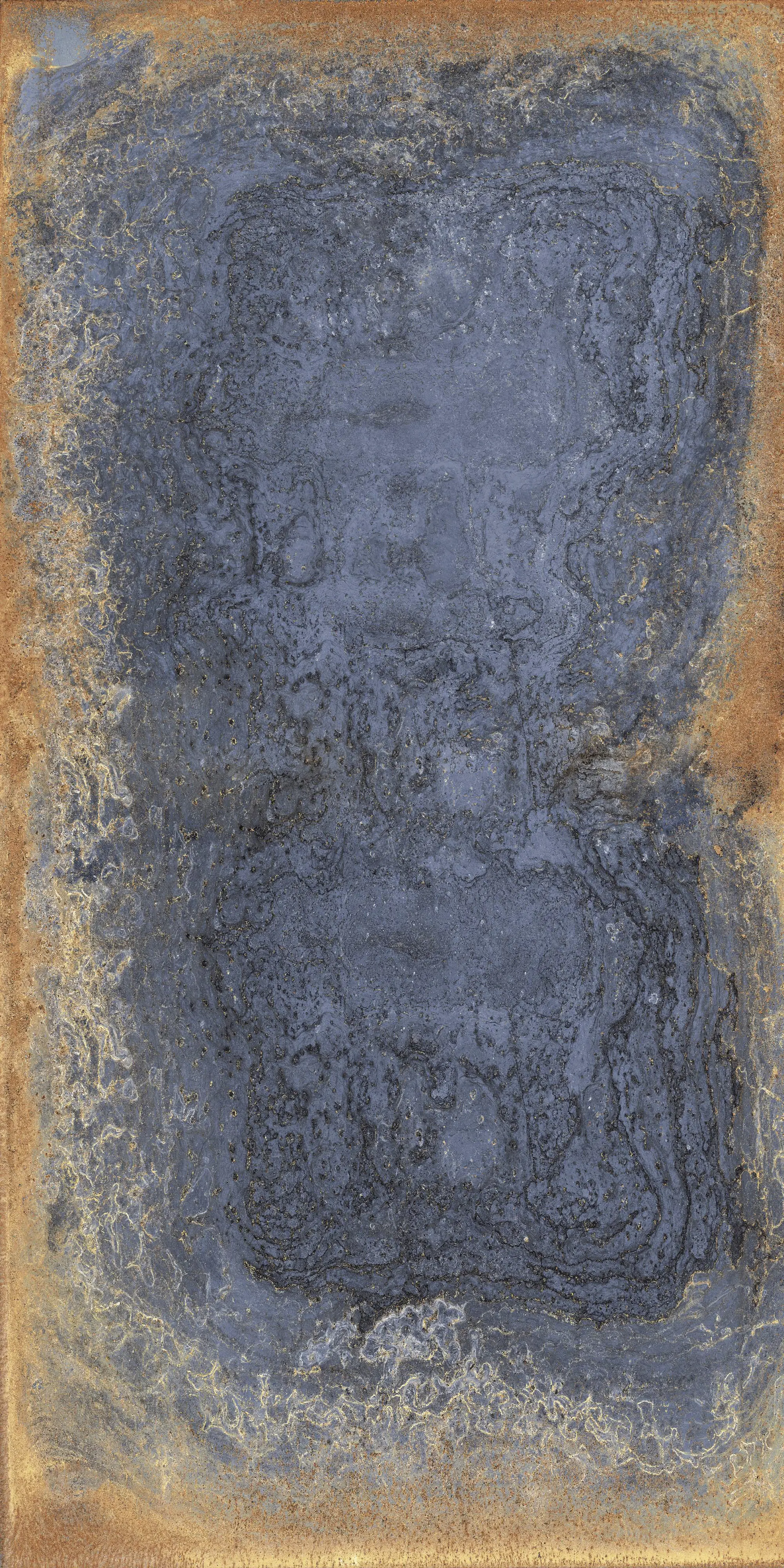 Bodenfliese Feinsteinzeug Oxyde 60 x 120 cm blau