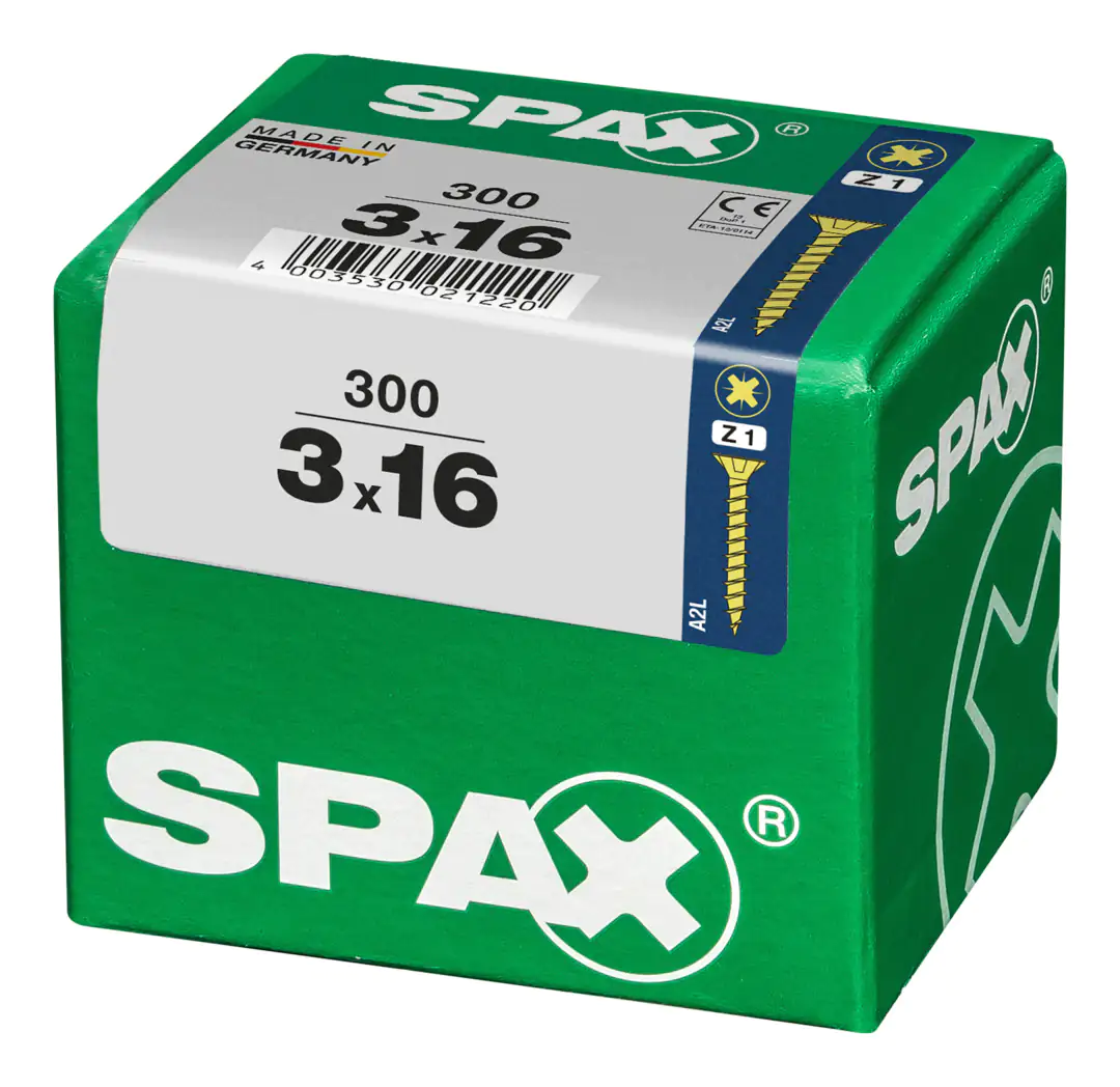 Spax Universalschrauben 3.0 x 16 mm PZ 1 - 300 Stk.
