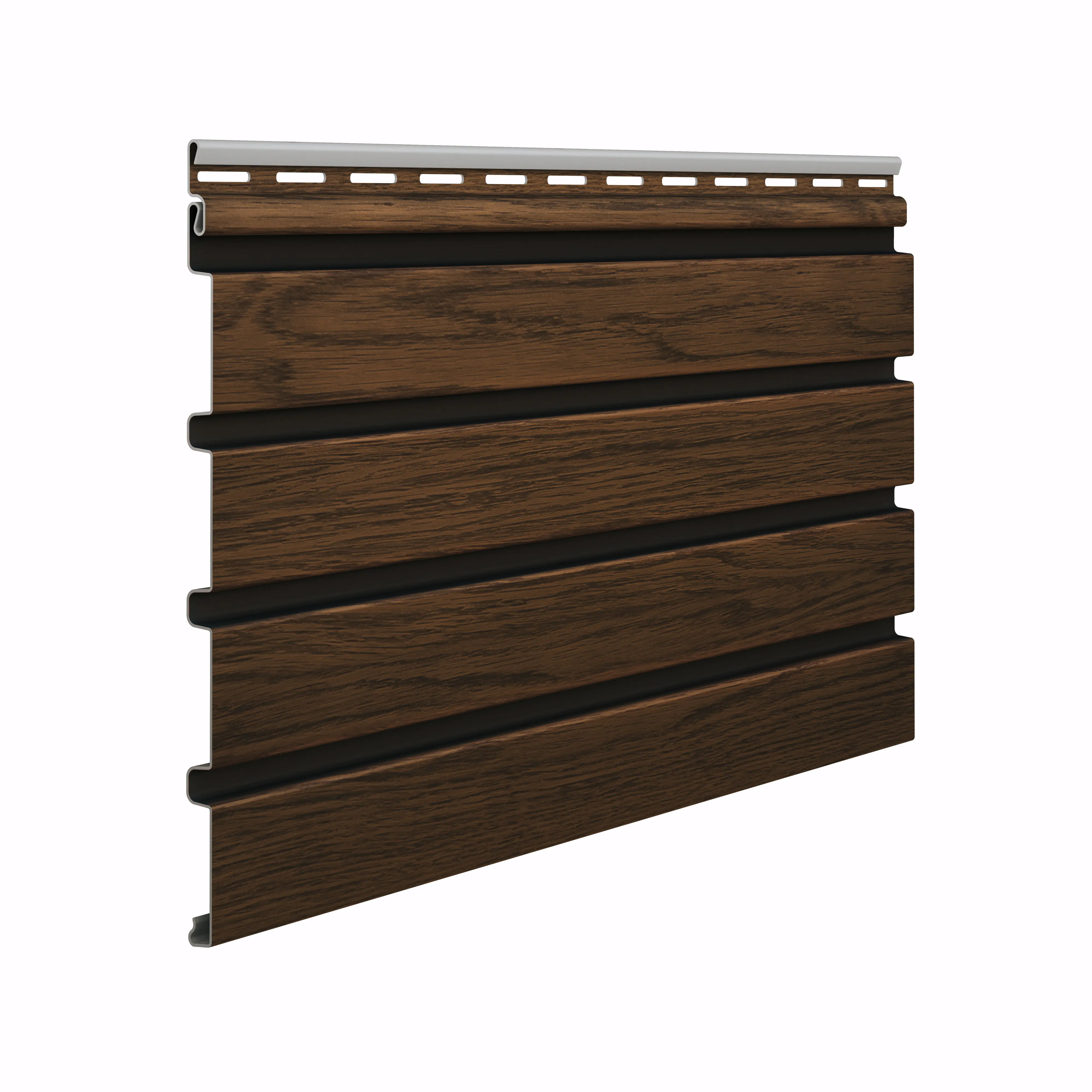 Fassadenverkleidung PVC 295 x 28,3 cm walnuss/schwarz