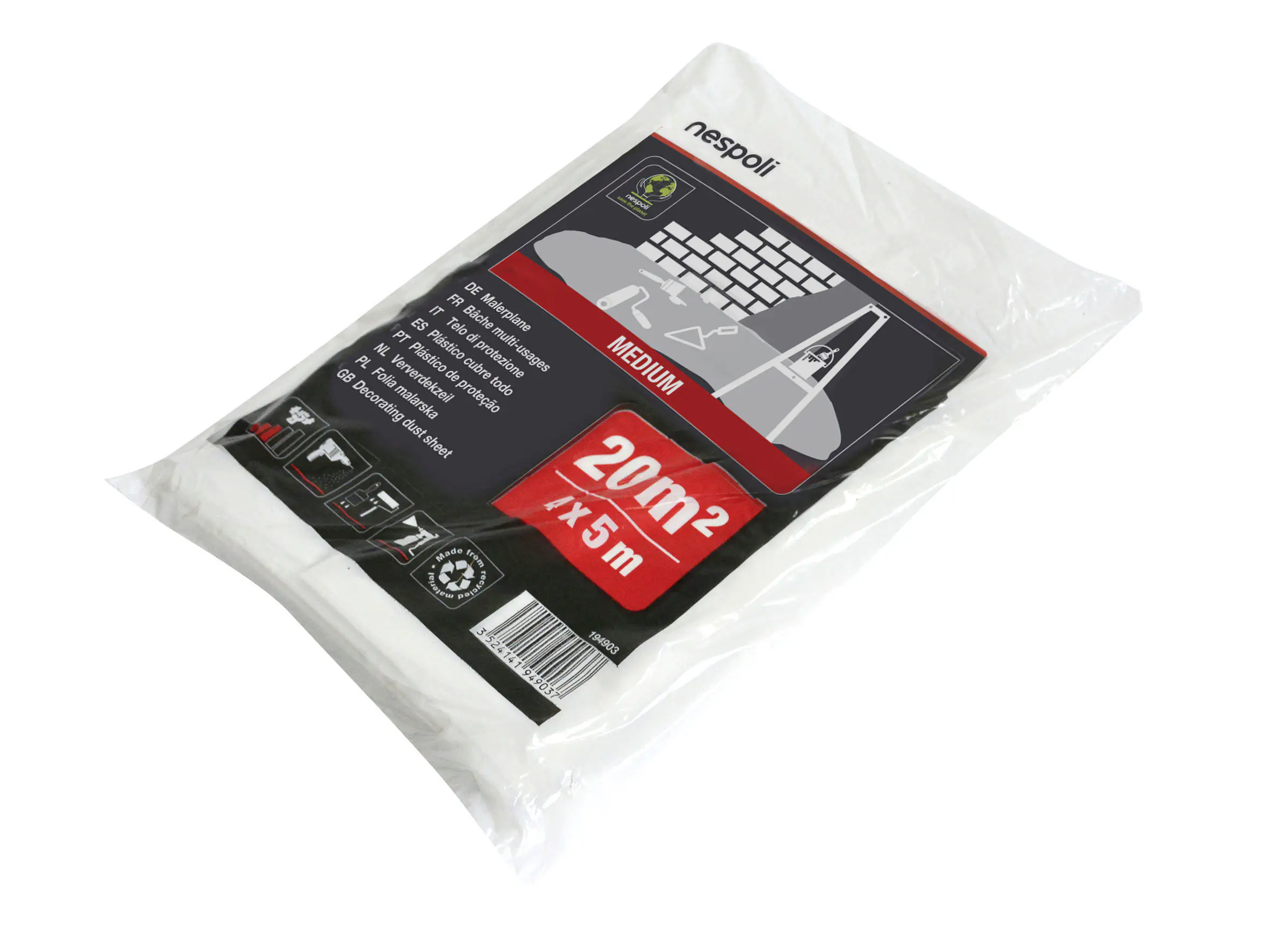 Nespoli Malerplane Medium 4 x 5 m = 20 m² transluzent