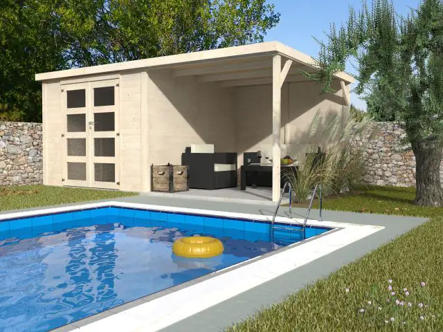 Decor et Jardin Gartenhaus Délices 571 x 305 cm natur inkl. Anbau