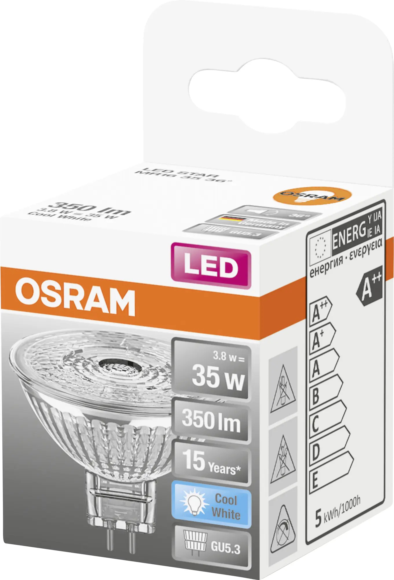 Osram LED Reflektor Star MR16 GU5,3 3,8 W neutralweiß, klar