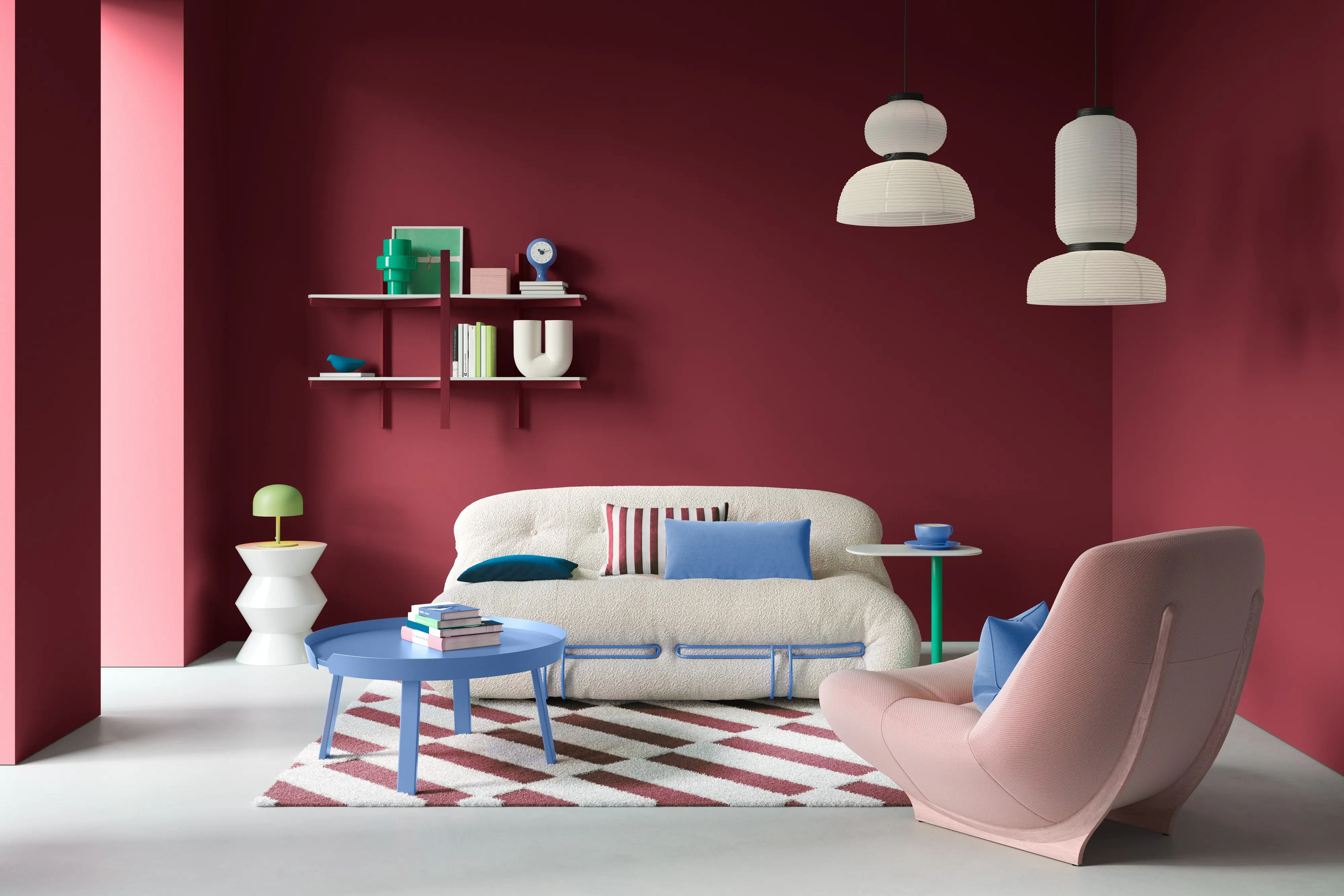 Alpina Wandfarbe Pantone matt merlot 2,5 L