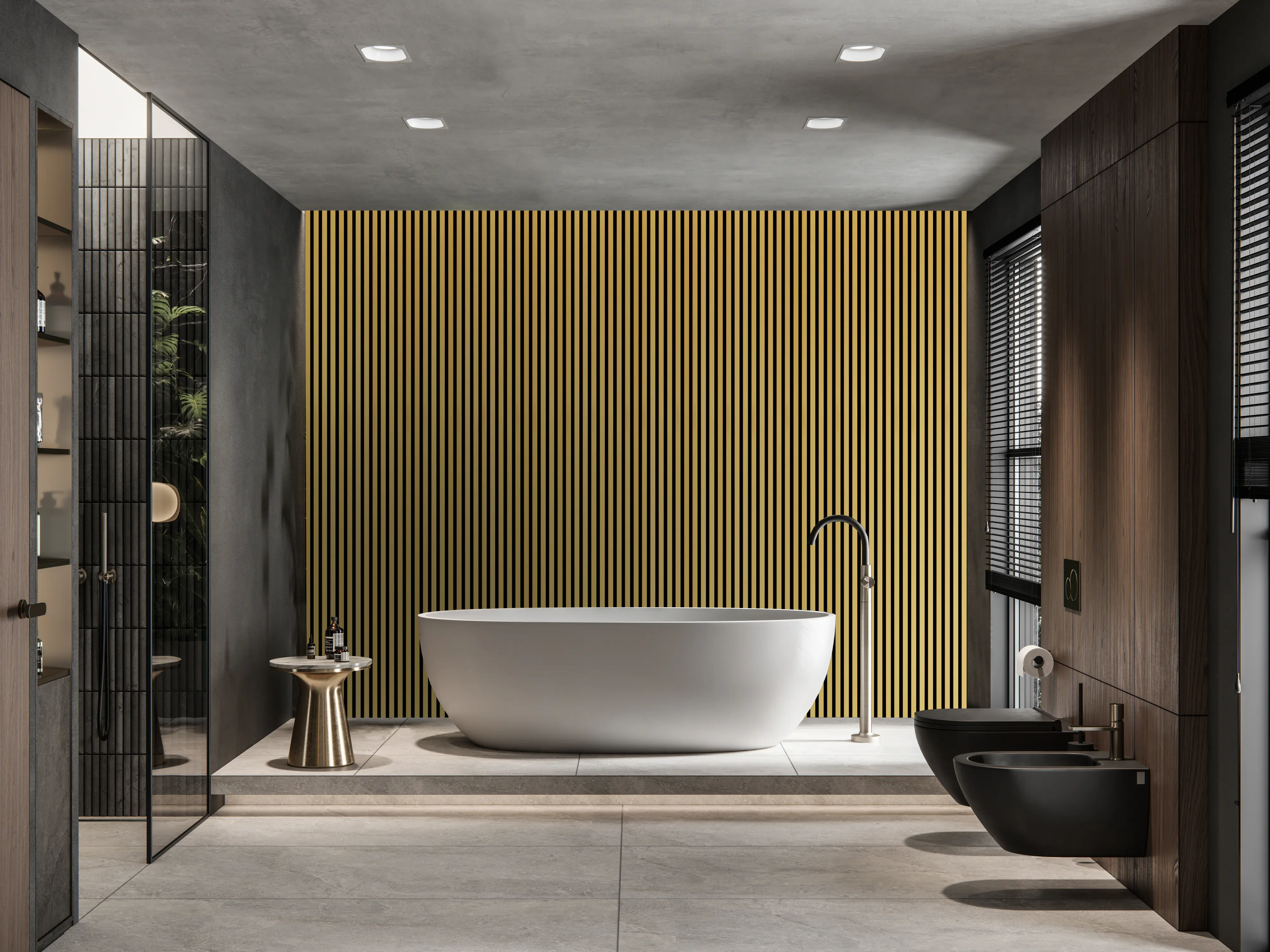 Neuhofer Akustikpaneel 240 x 56,5 x 1,7 cm gold