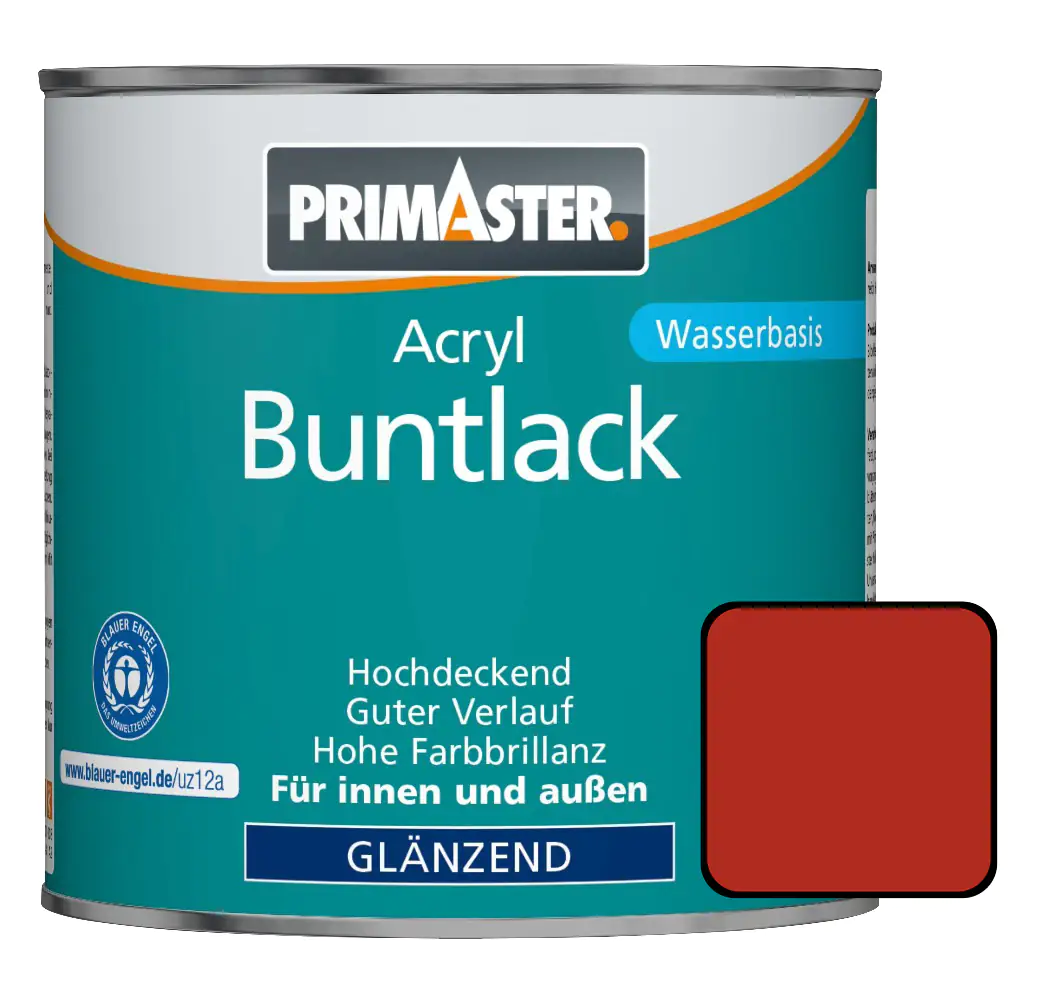 Primaster Acryl Buntlack RAL 3000 750 ml feuerrot glänzend Primaster Acryl Buntlack RAL 3000 750 ml feuerrot glänzend
