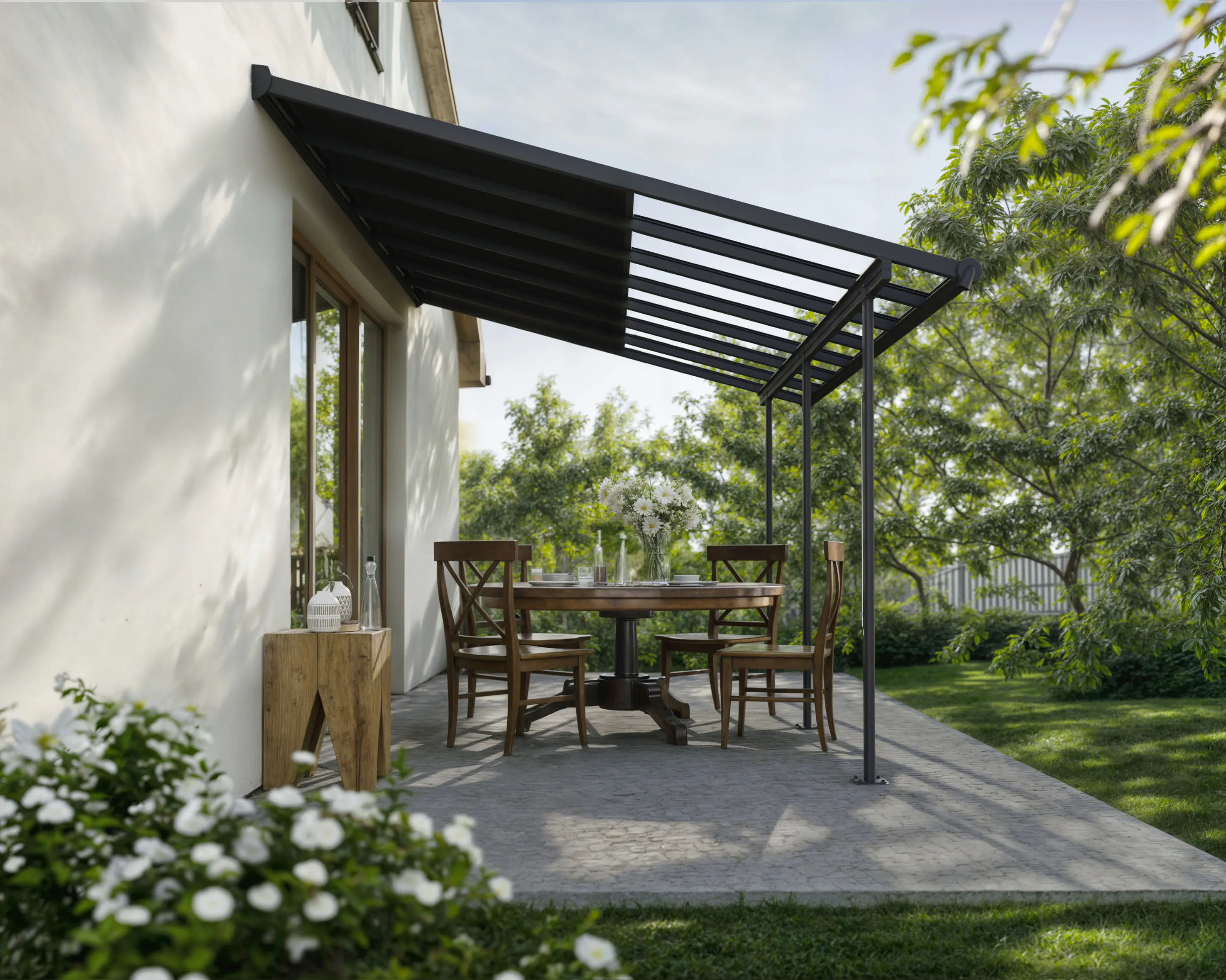 Canopia Terrassenüberdachung Sierra Cabrio 434 x 295 cm grau 