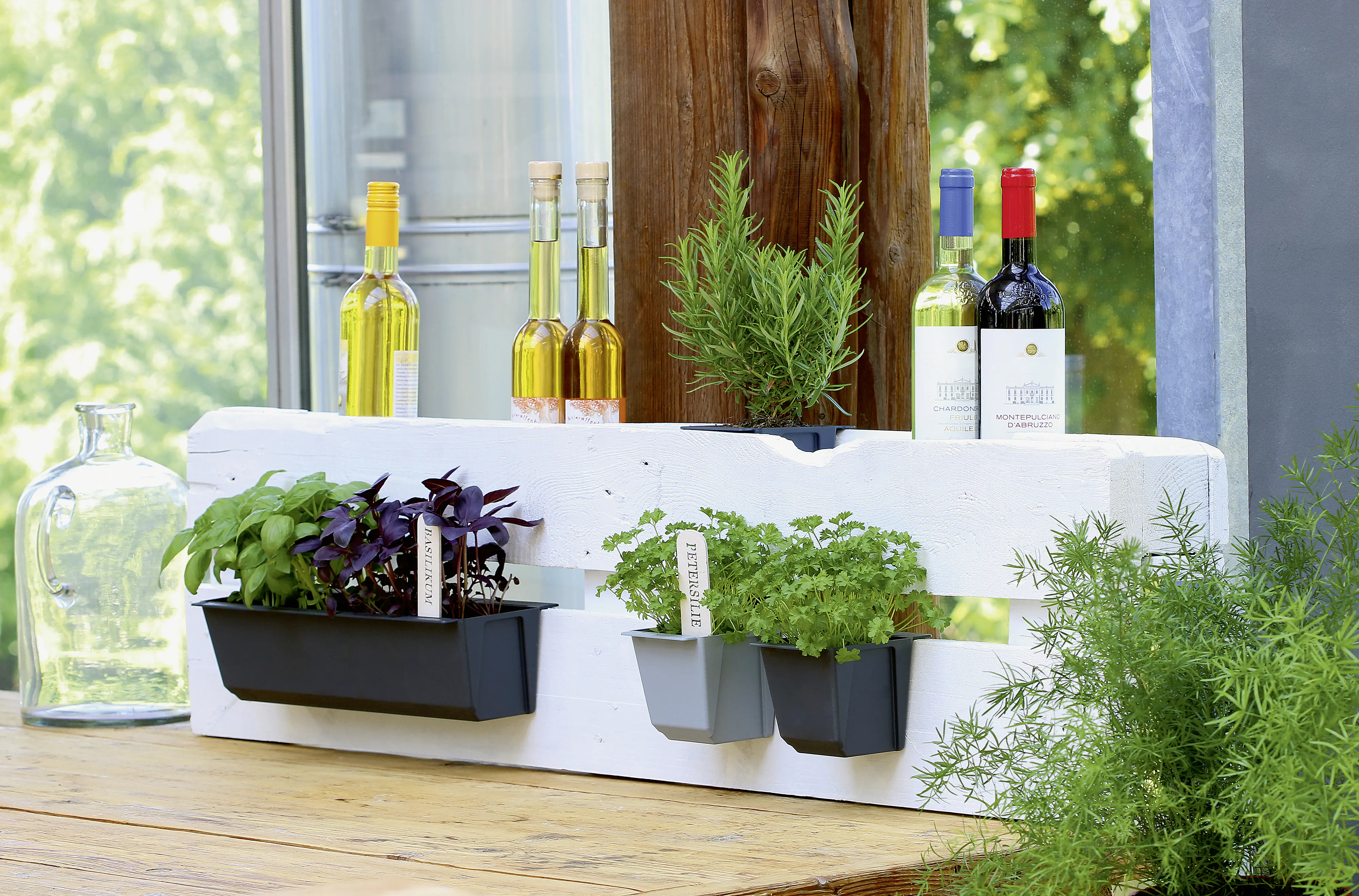 Geli Pflanztopf Easy 10 x 10 cm betonfarben für Europalette