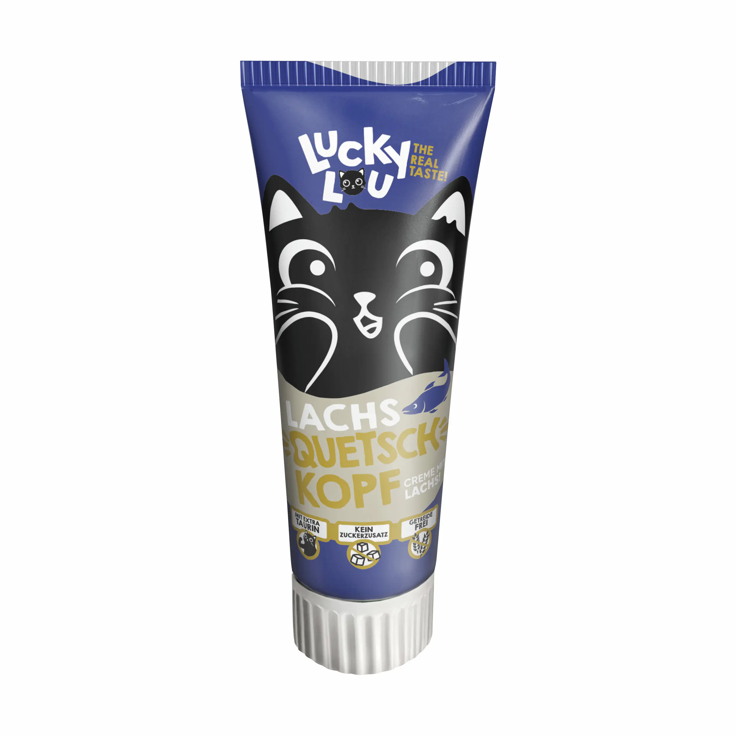 Lucky Lou Quetschkopf Katzensnack getreidefrei 75 g Lachs