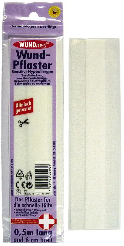 Wundmed Wundpflaster sensitiv und hypoallergen 0,5 m x 6 cm