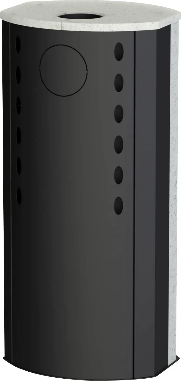 Thermia Kaminofen Cumulus Kalkstein Stahl schwarz 7 kW Dauerbrandofen