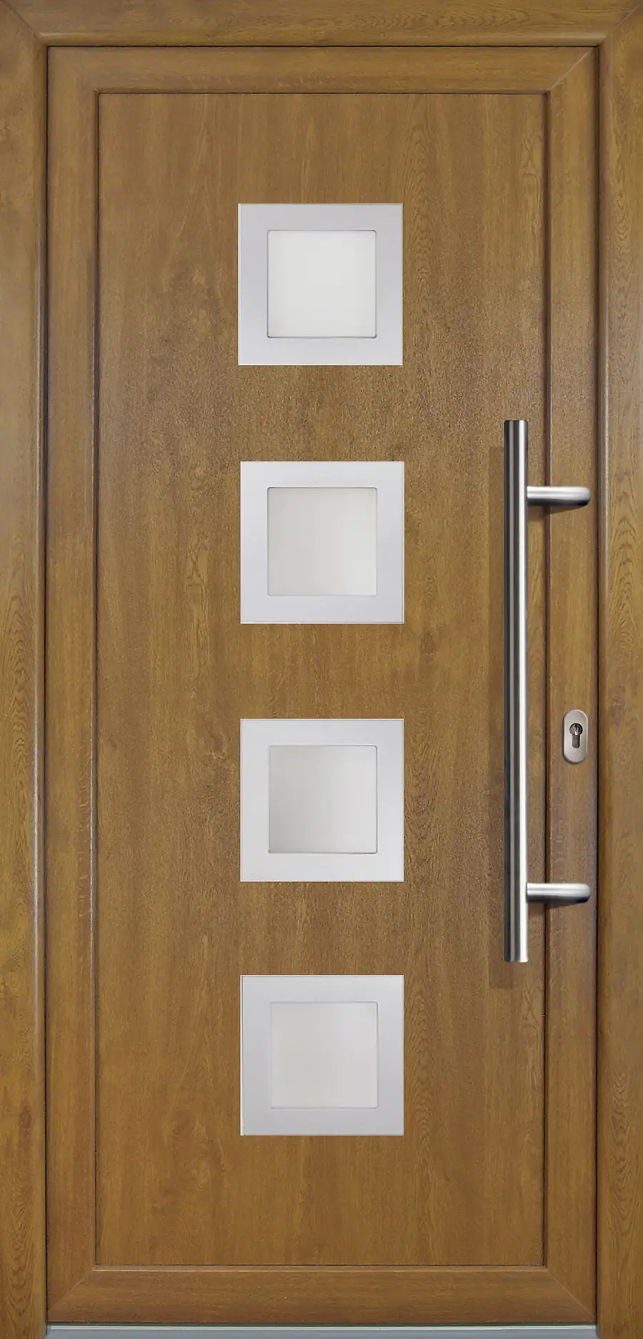 Meeth Haustür Signum PVC Exclusiv PVC Modell 84 108 x 200 cm, DIN rechts, Golden Oak