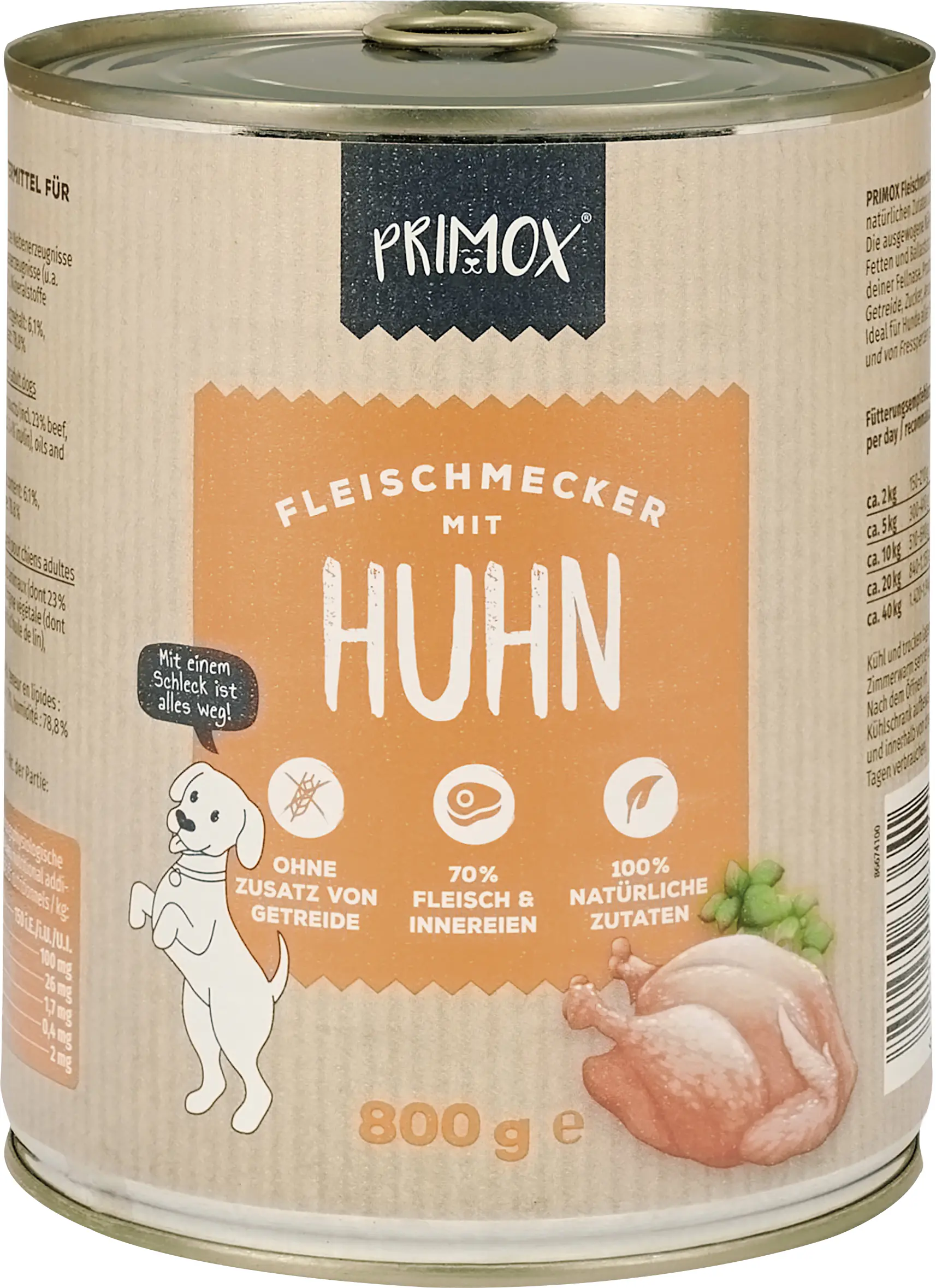 Primox Hundenassfutter Adult getreidefrei 800 g Huhn