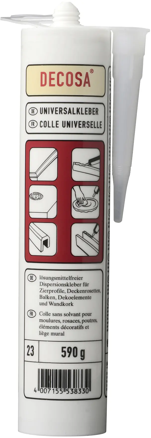 Decosa Universalkleber für Styropor und Kork 590 g Kartusche