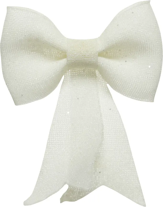 Kaemingk Deko Schleife weiß 32 x 42 cm