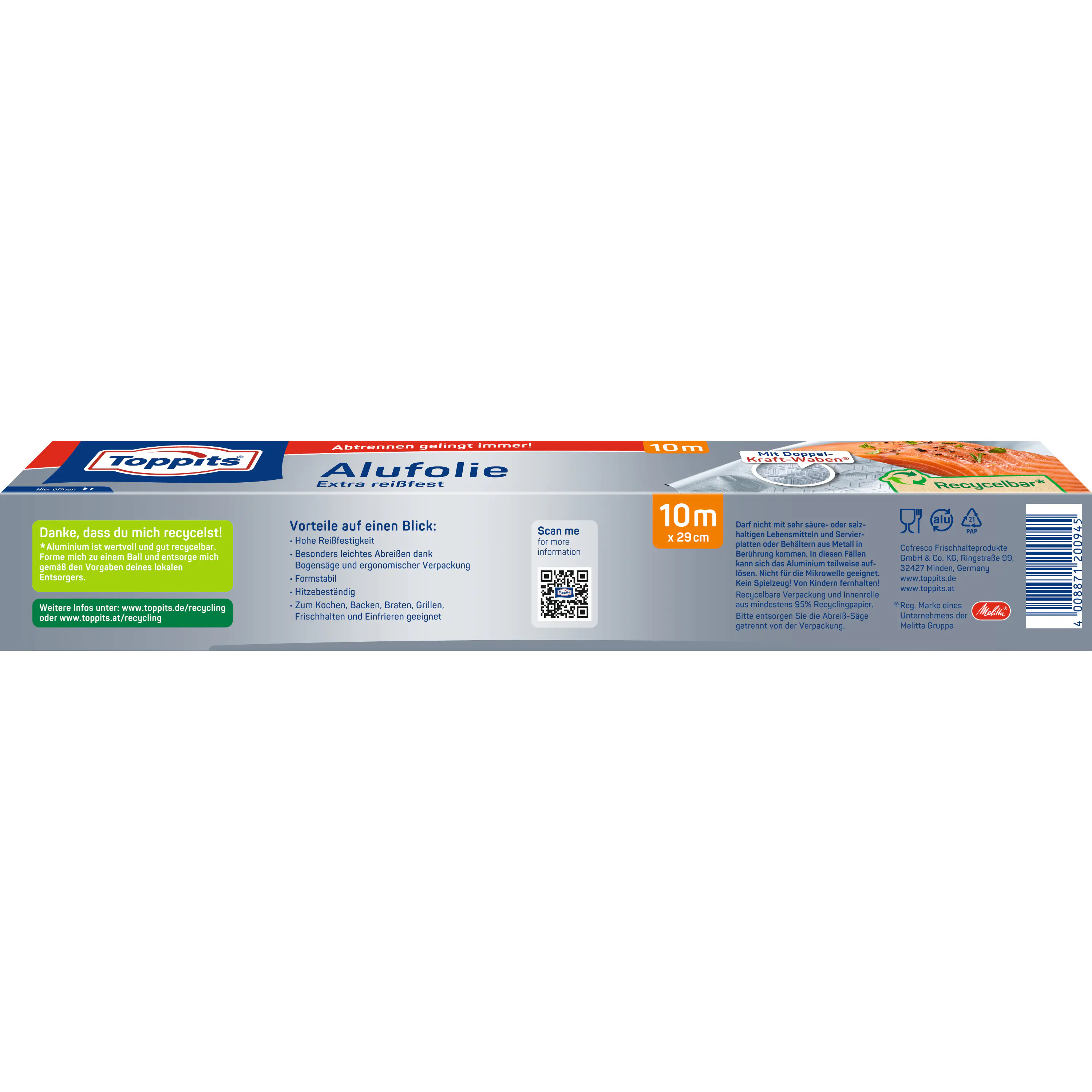 Toppits Alufolie Kraft 10 m, 29,5 cm Breit