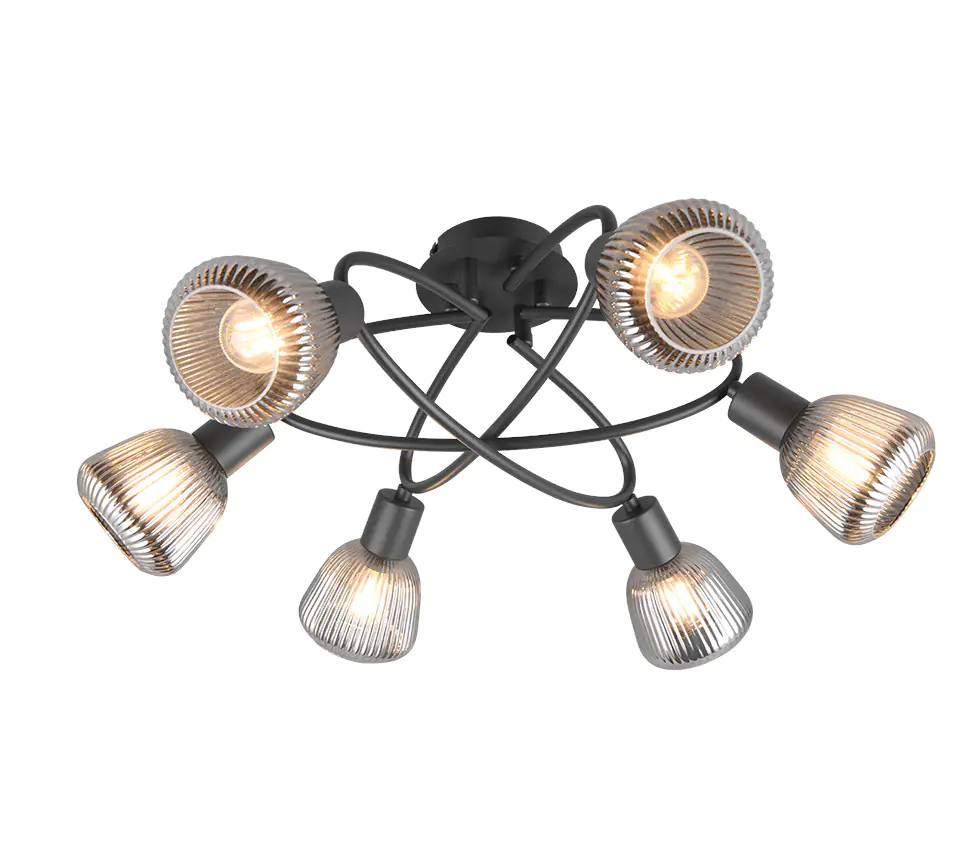 Trio Leuchten LED Deckenleuchte Tarifa 6xE14 Metall/Glas