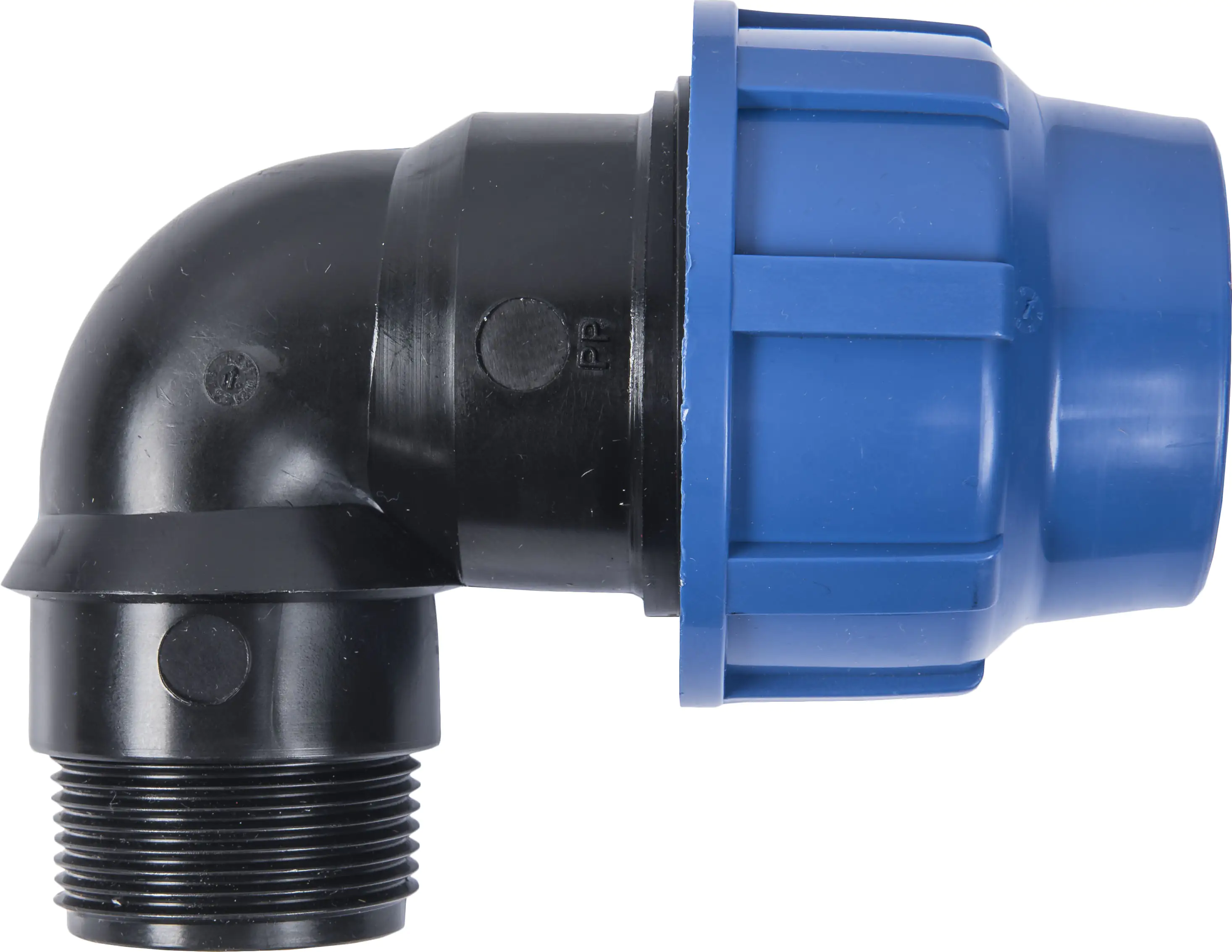 4035300945221 Cornat Winkel für PE-HD-Rohr Polypropylen, ø 40 mm, 1,25" AG