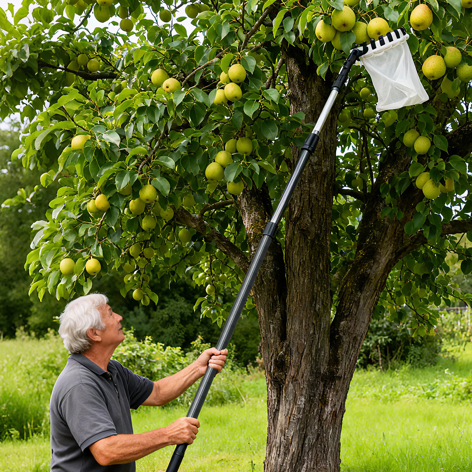 TrendLine Obstpflücker Ø 13 cm mit Baumwollbeutel