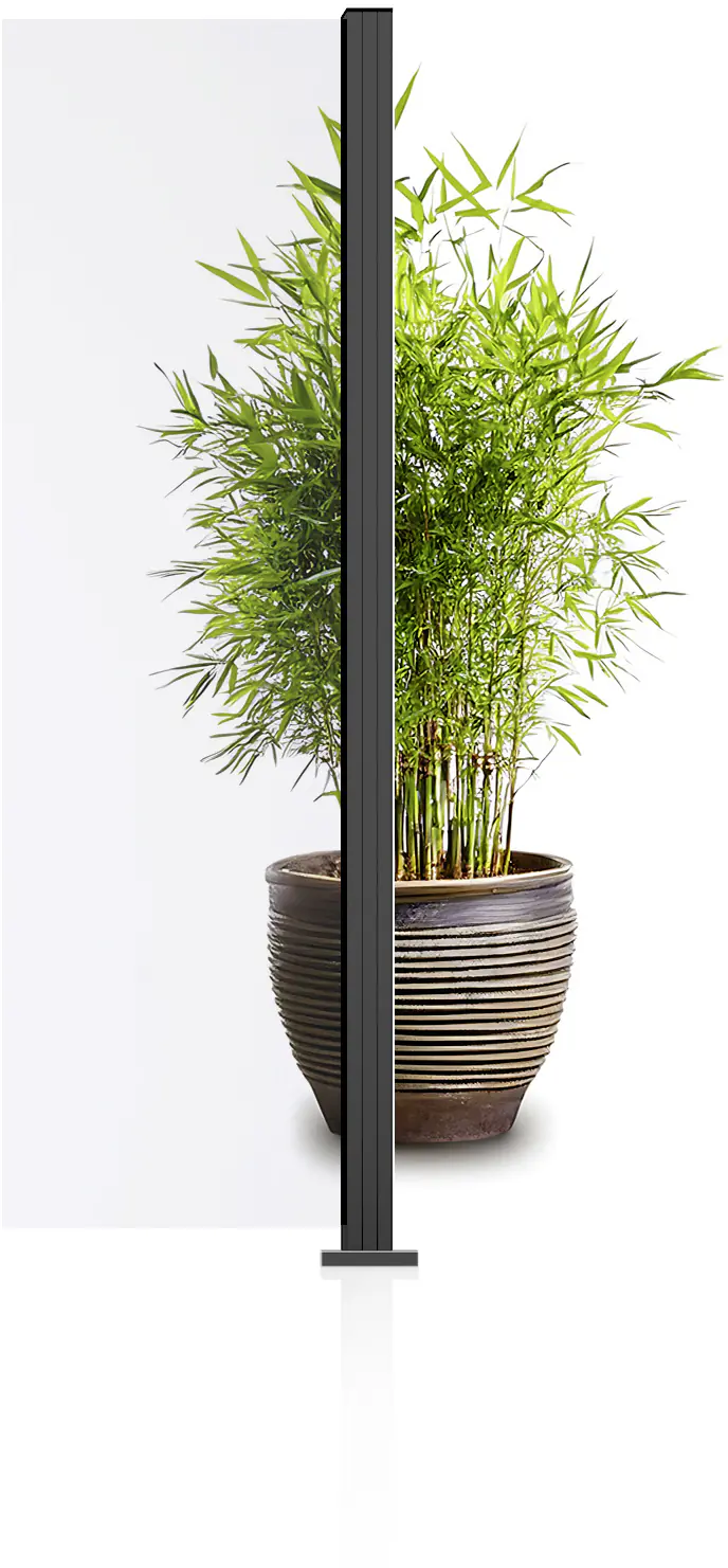 Ambiente Glaszaun Erweiterungsset Klarglas 187 x 55,7 cm anthrazit Ambiente Glaszaun Erweiterungsset Klarglas 187 x 55,7 cm anthrazit