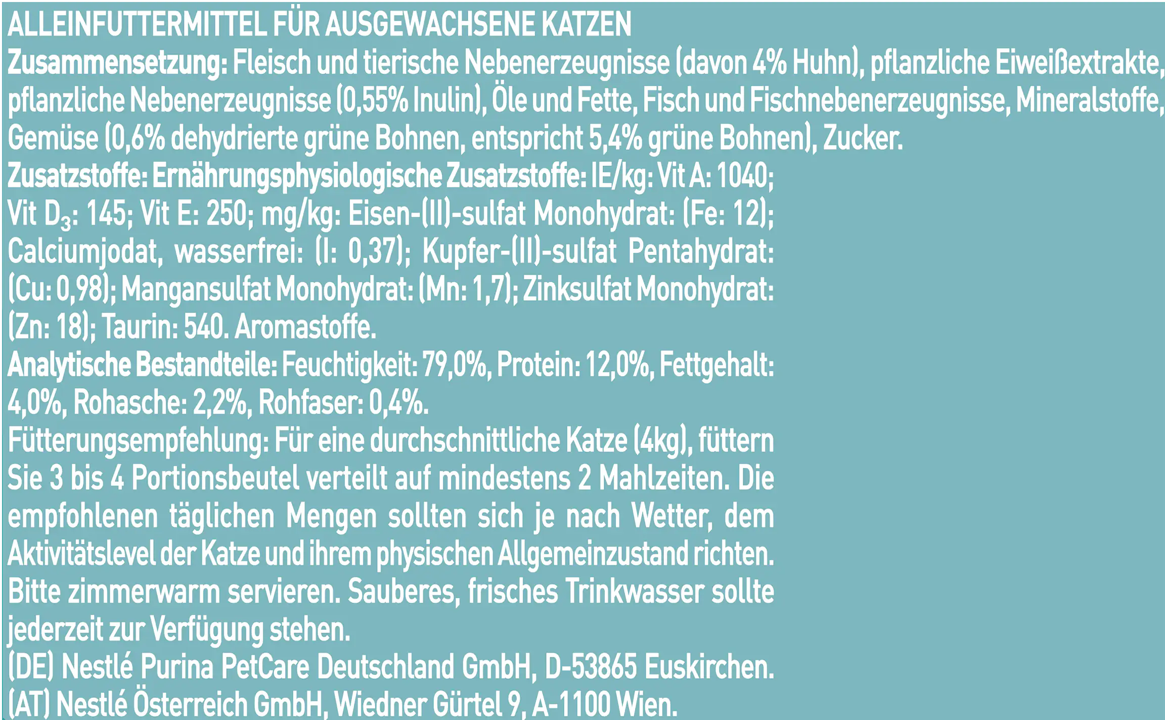 Purina ONE Adult Huhn Katzennassfutter 85 g