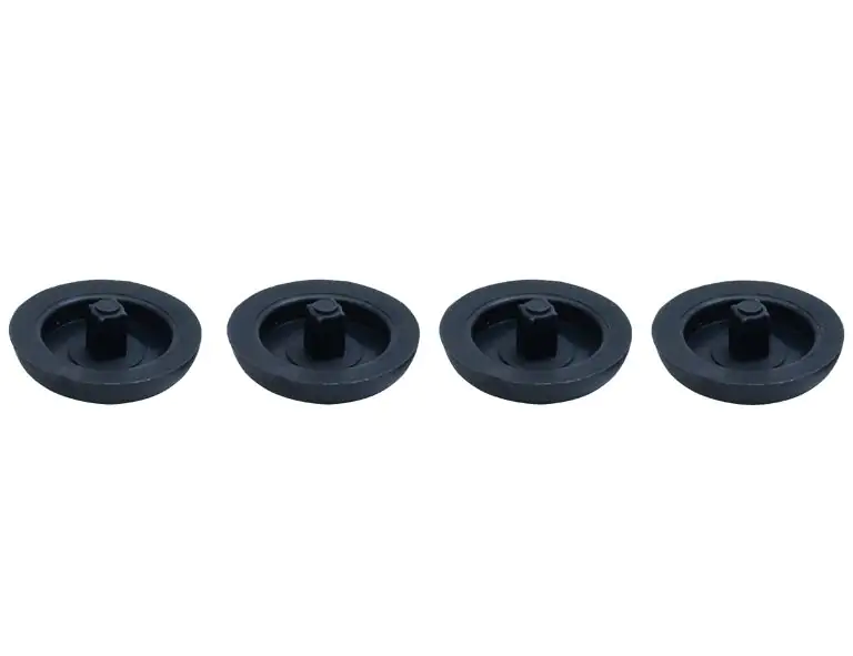 Siena Garden universal Fußkappen 4er Set, schwarz