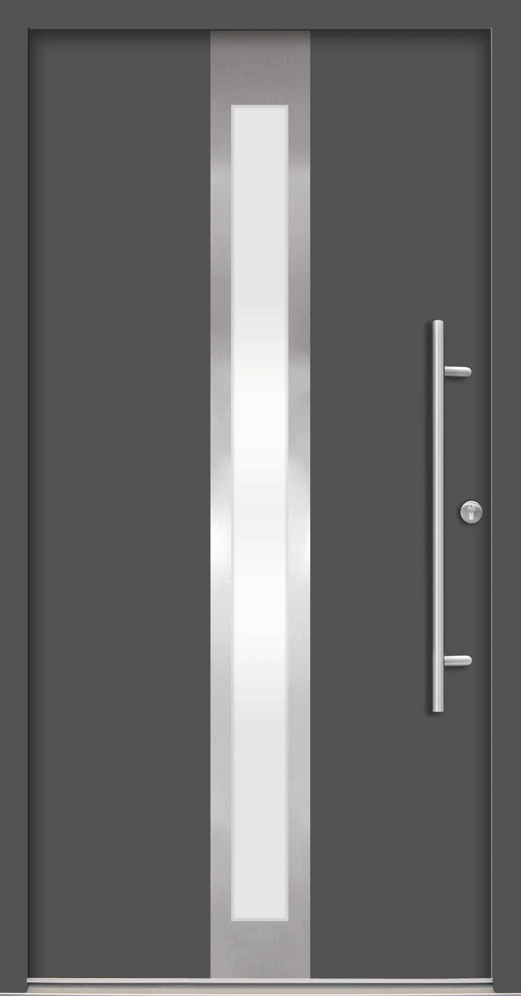 Splendoor Haustür Passivedoor Premium B01 Anthrazit DIN Rechts 110 x 210 cm