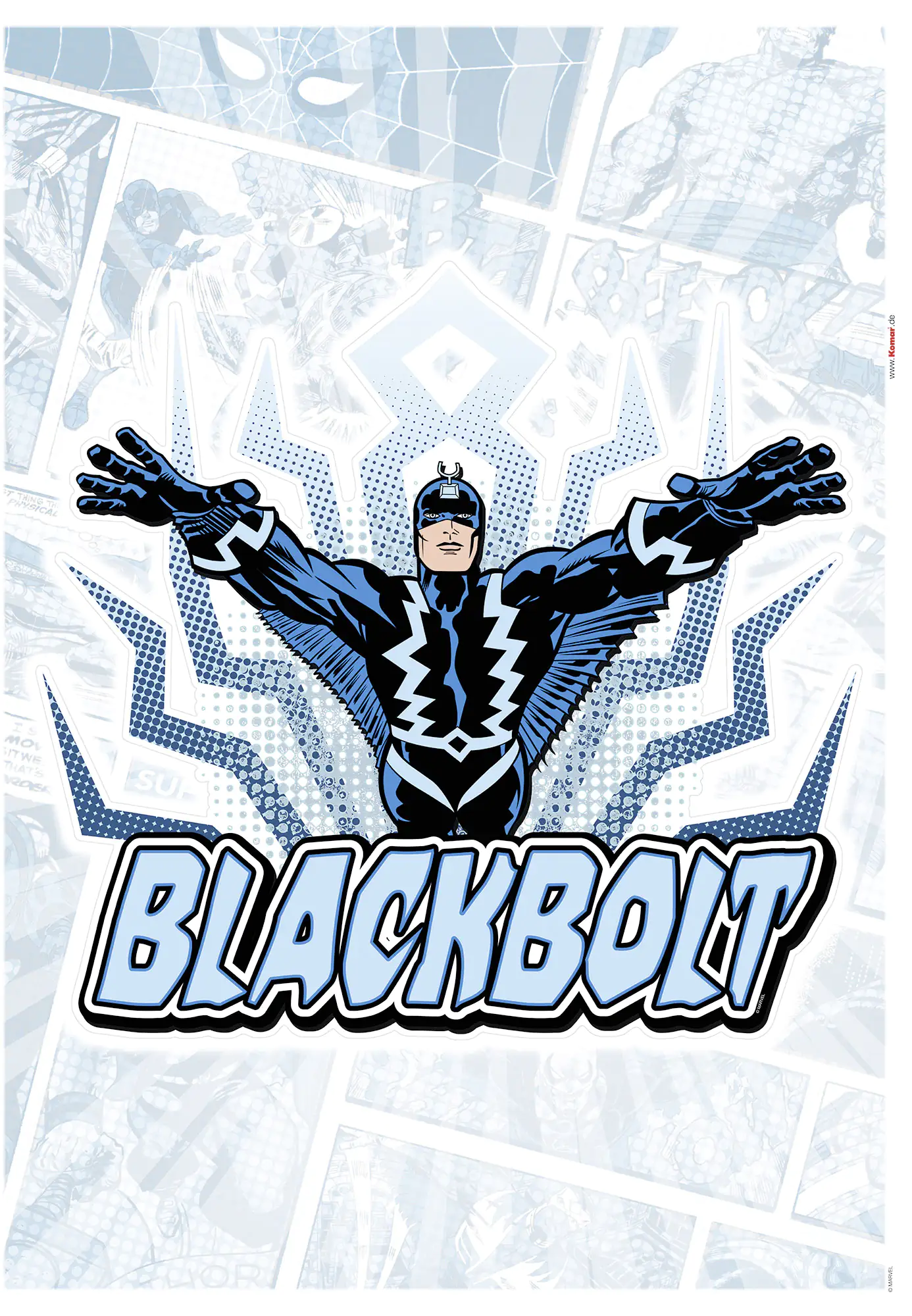 Komar Dekosticker Blackbolt Classic 50 x 70 cm Komar Dekosticker Blackbolt Classic 50 x 70 cm